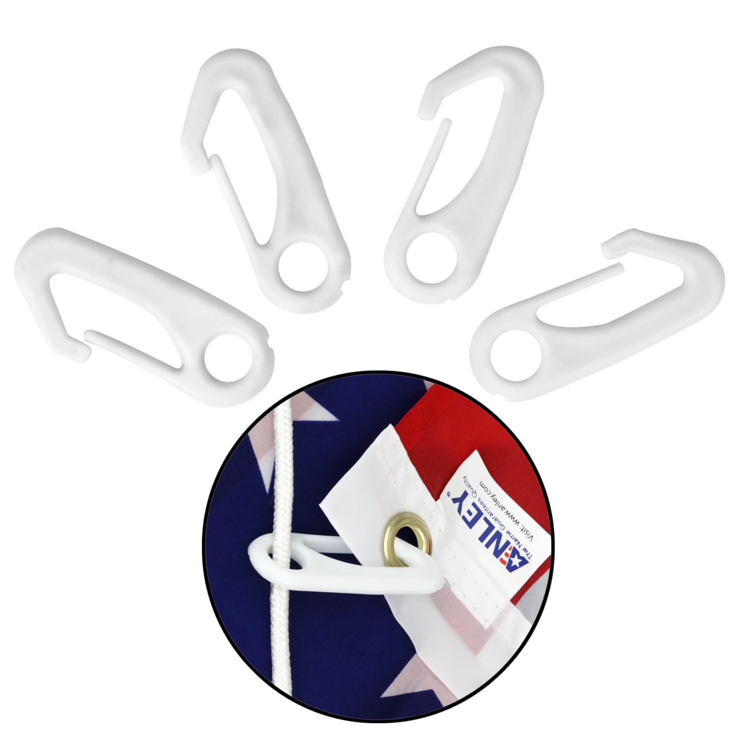 Anley 10-Pack 3-in Dual Swivel Hook Metal Windsock Clips in the Flag  Accessories department at