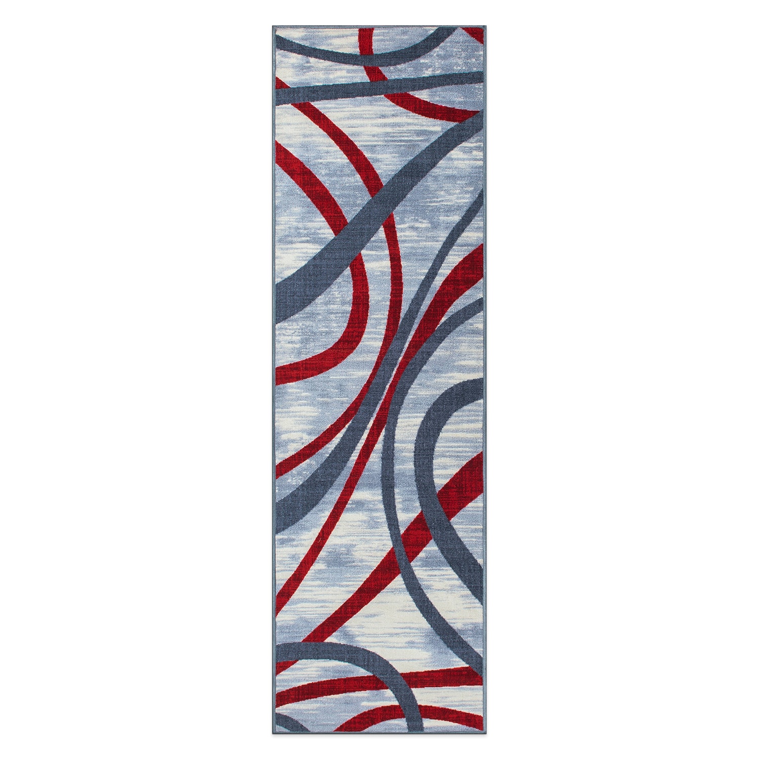 World Rug Gallery WR22RED2X7 Skyler 2 x 7 (ft) Red Rectangular Indoor Abstract Pet Friendly Runner rug