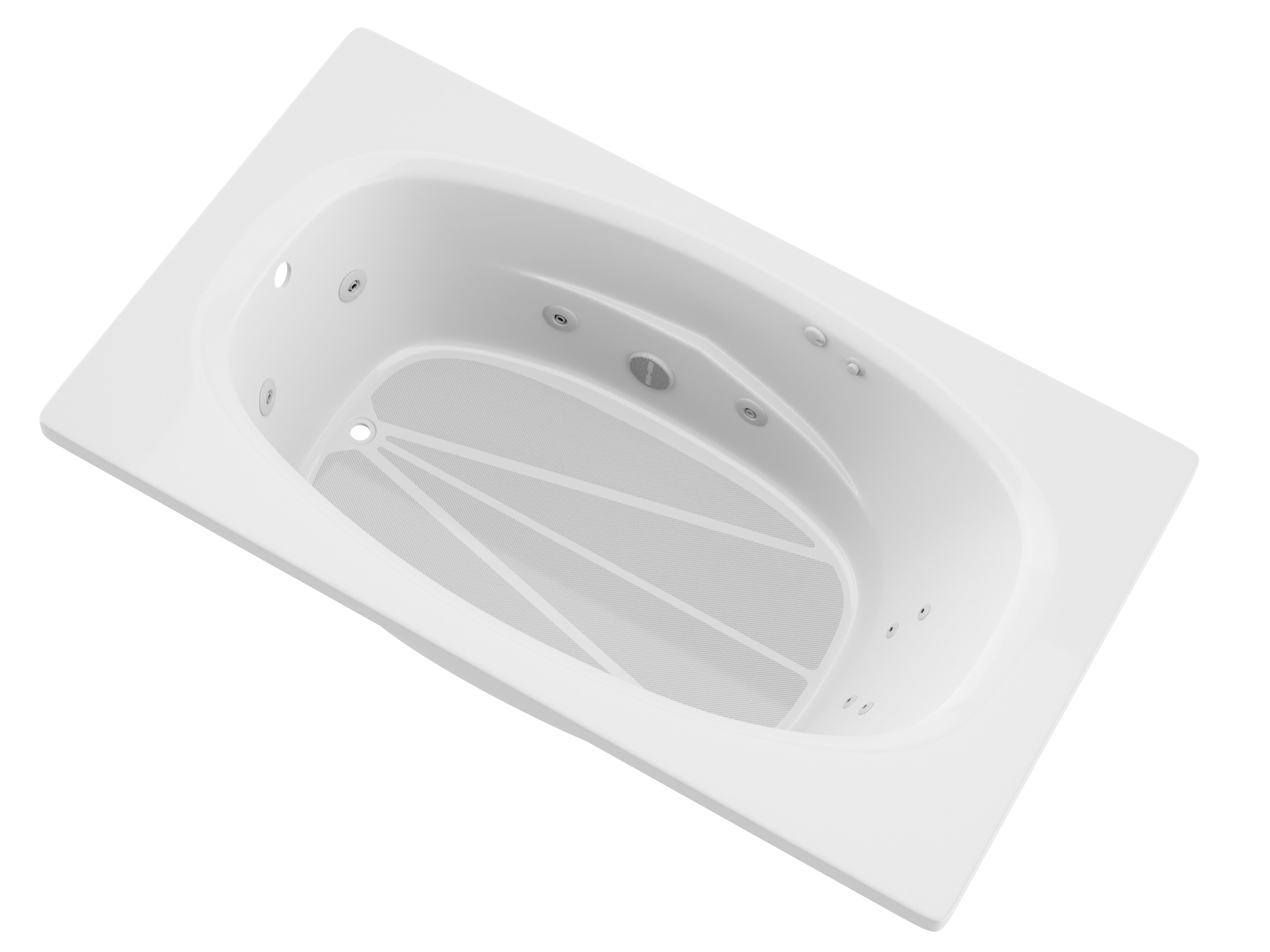 Sparrow 35.5-in x 71-in White Acrylic Drop-In Whirlpool Tub (Left Drain) | - Endurance LS3672PWL