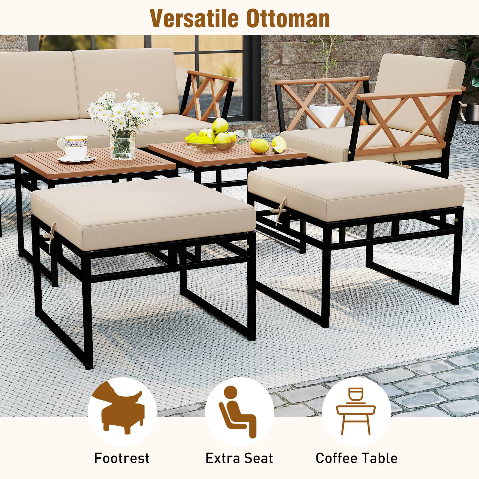 Costway HCST08328 Patio-Conversation-Sets - View #4