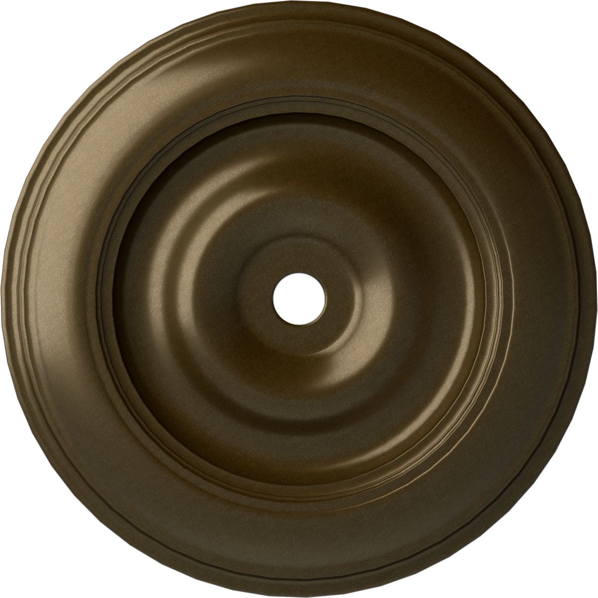 Ekena Millwork CM44CLBRS Classic 44.5-in W x 44.5-in L Painted Brass Polyurethane Whole Ceiling Medallion
