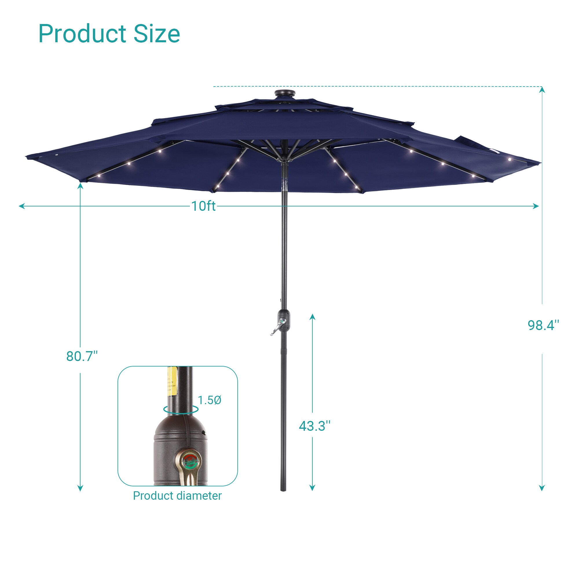 Sonkuki SD-MK-LED10NY Umbrellas-2 - View #7