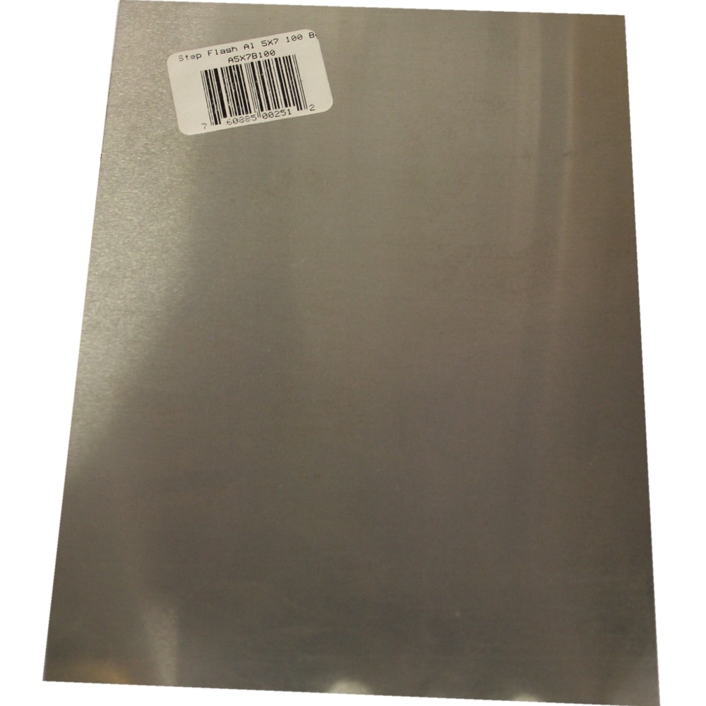 Union Corrugating A25X25X7 2.5-Inches x 2.5-Inches Silver Aluminum Step Flashing