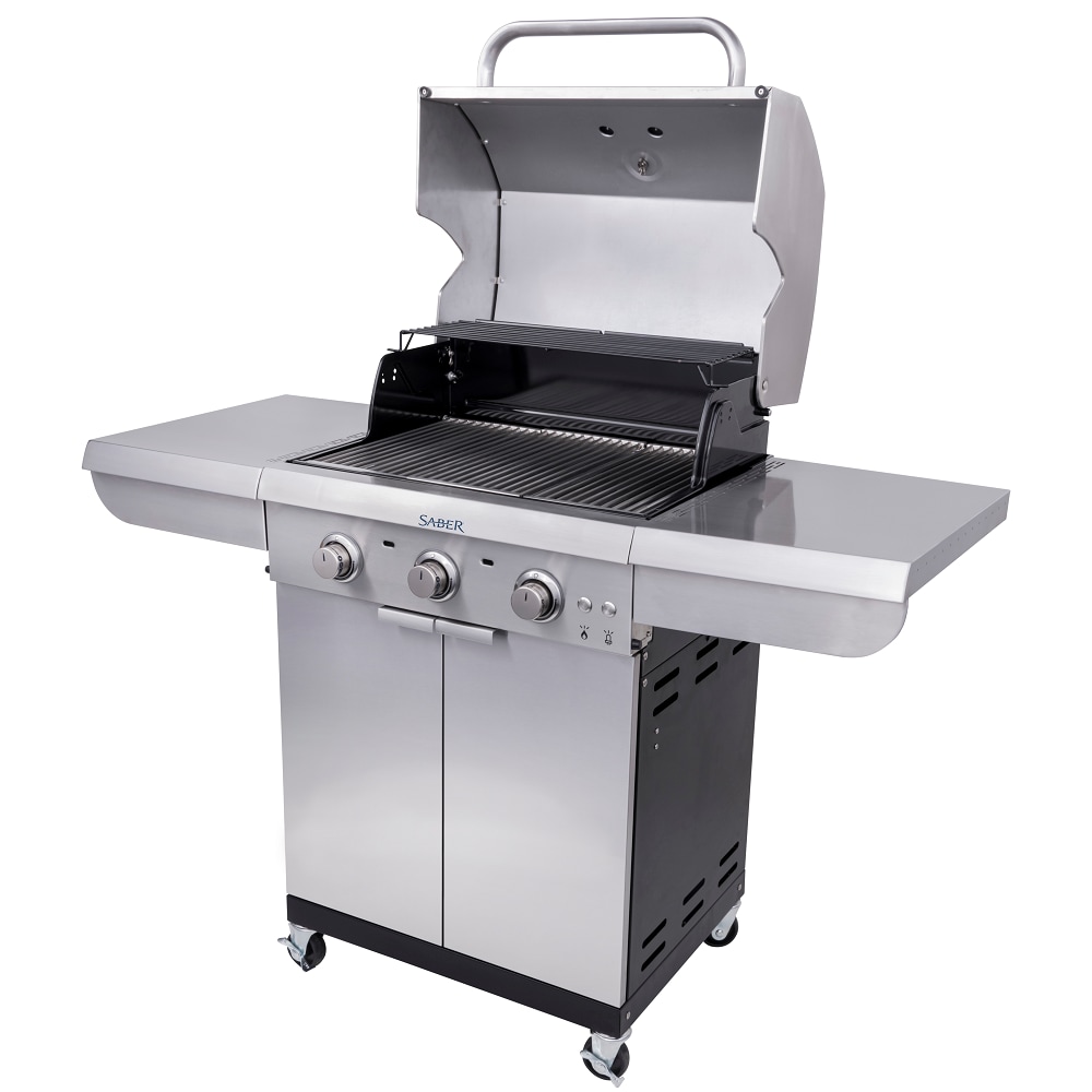 Saber Stainless-Burner Liquid Propane Gas Grill in the Gas Grills department at Lowes.com