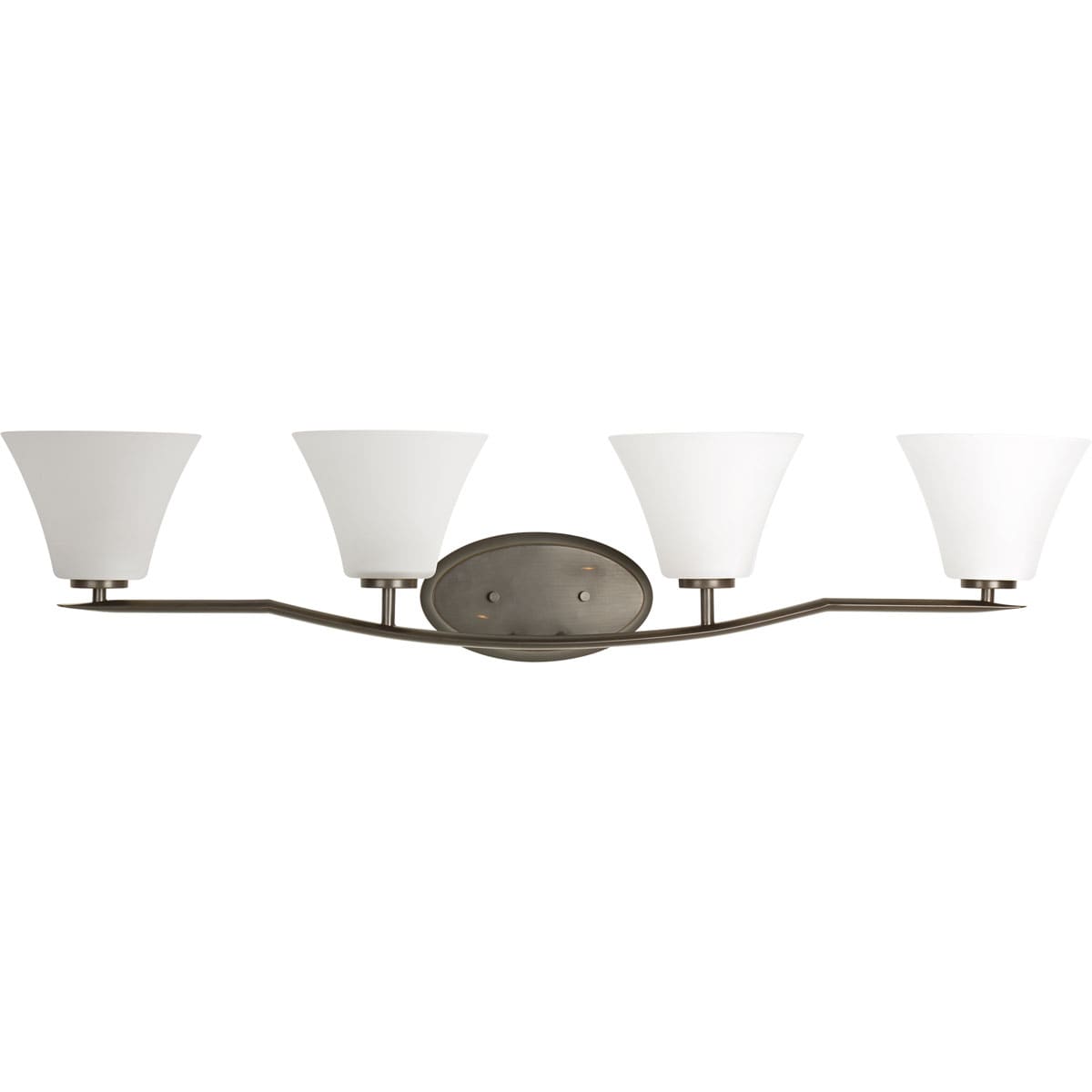 Progress Lighting P2007-20W Bravo 37.25-in 4 -Light Antique Bronze Transitional Vanity light