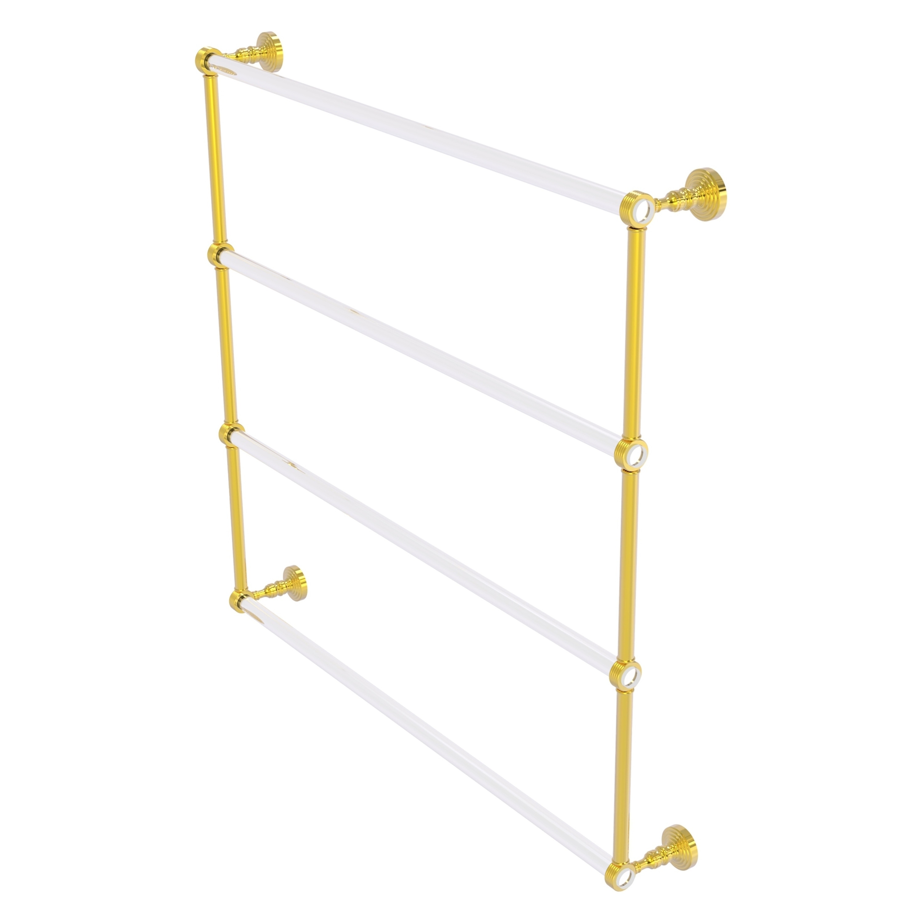 Allied Brass PG-28G-36-PB Pacific Grove 36-in double Polished Brass Wall mount 4-tier Towel Bar
