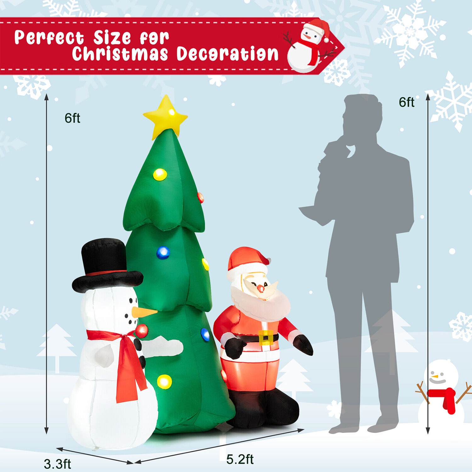 WELLFOR HYJ24091US Christmas-Inflatables - View #9