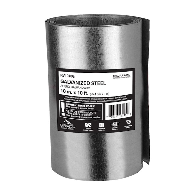 CMI 3-in x 10-ft Galvanized Steel Sheet Flashing CMI 3-in x 10-ft Galvanized Steel Sheet Flashing