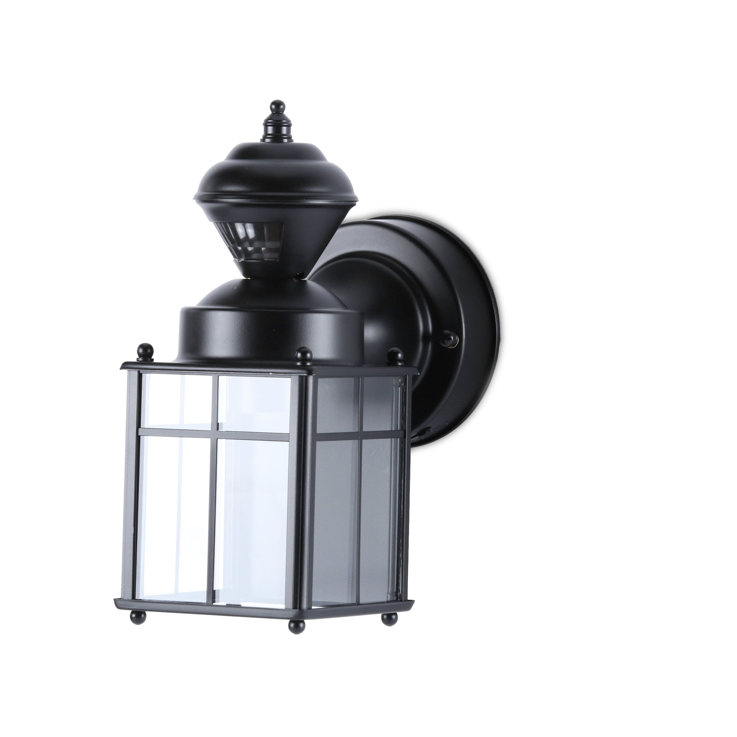 Secure Home 1-Light 10.83-in Black Motion Sensor Outdoor Wall 
