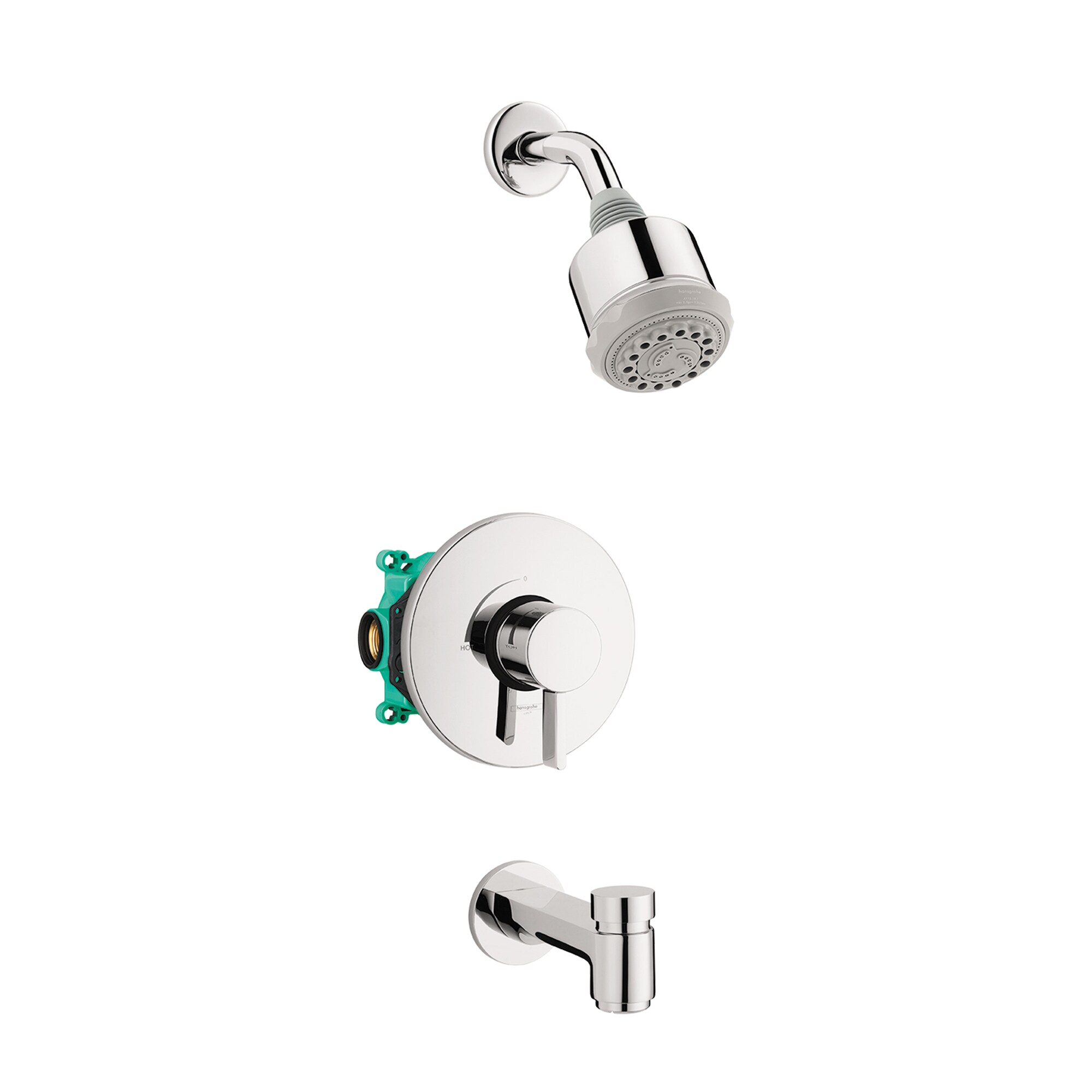 Hansgrohe 04906000 Clubmaster Chrome 1-handle Multi-function 3.625-in Round Shower Faucet
