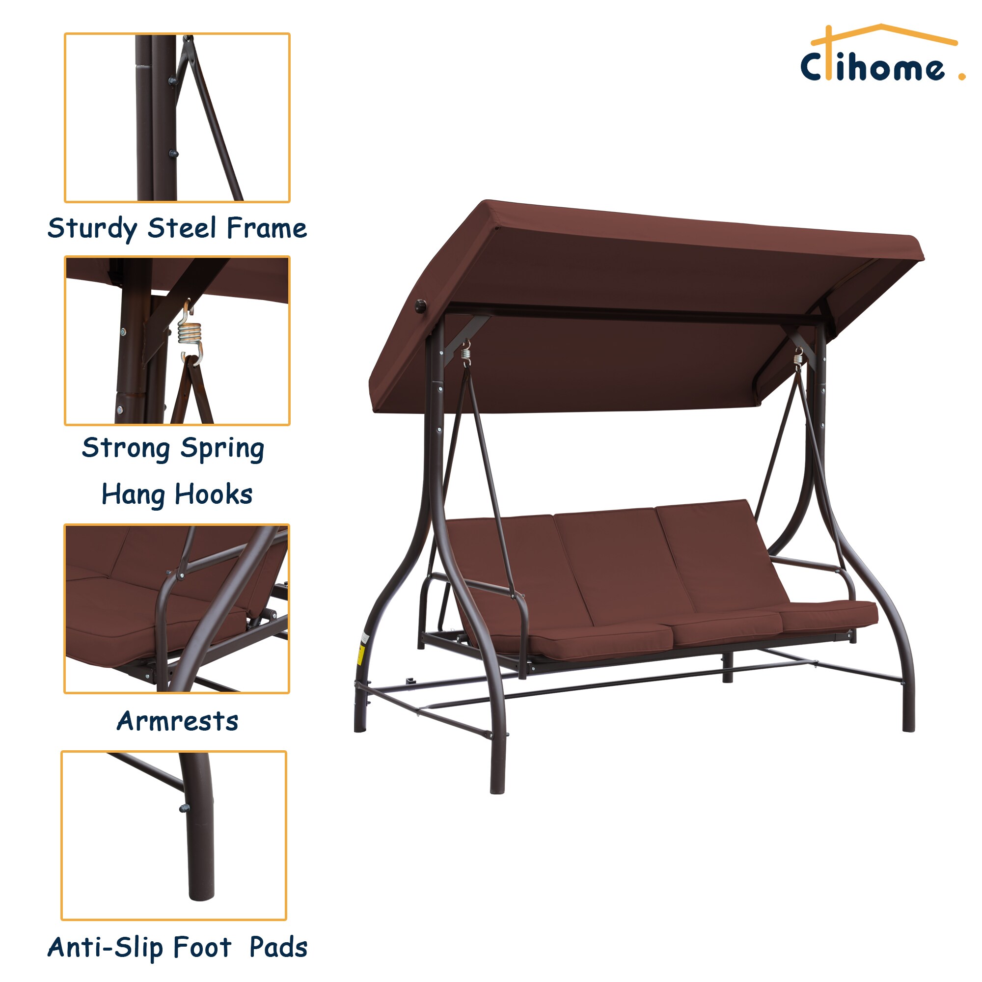 Clihome CWCH-OP3004BN Swing-Gliders - View #6