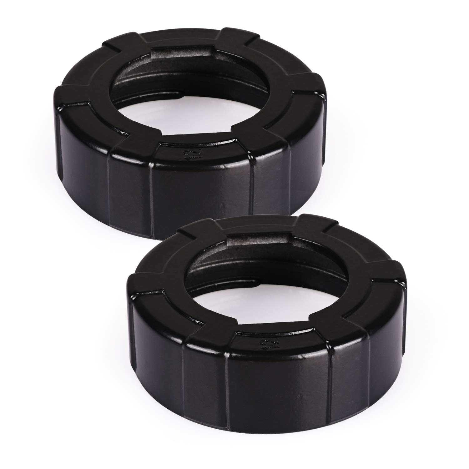 Phyfalip  Sausage Caulking Gun Aluminum Front Cap Durable Rust Resistant Replacement for Caulk Gun Front Cover Black 2 Pack