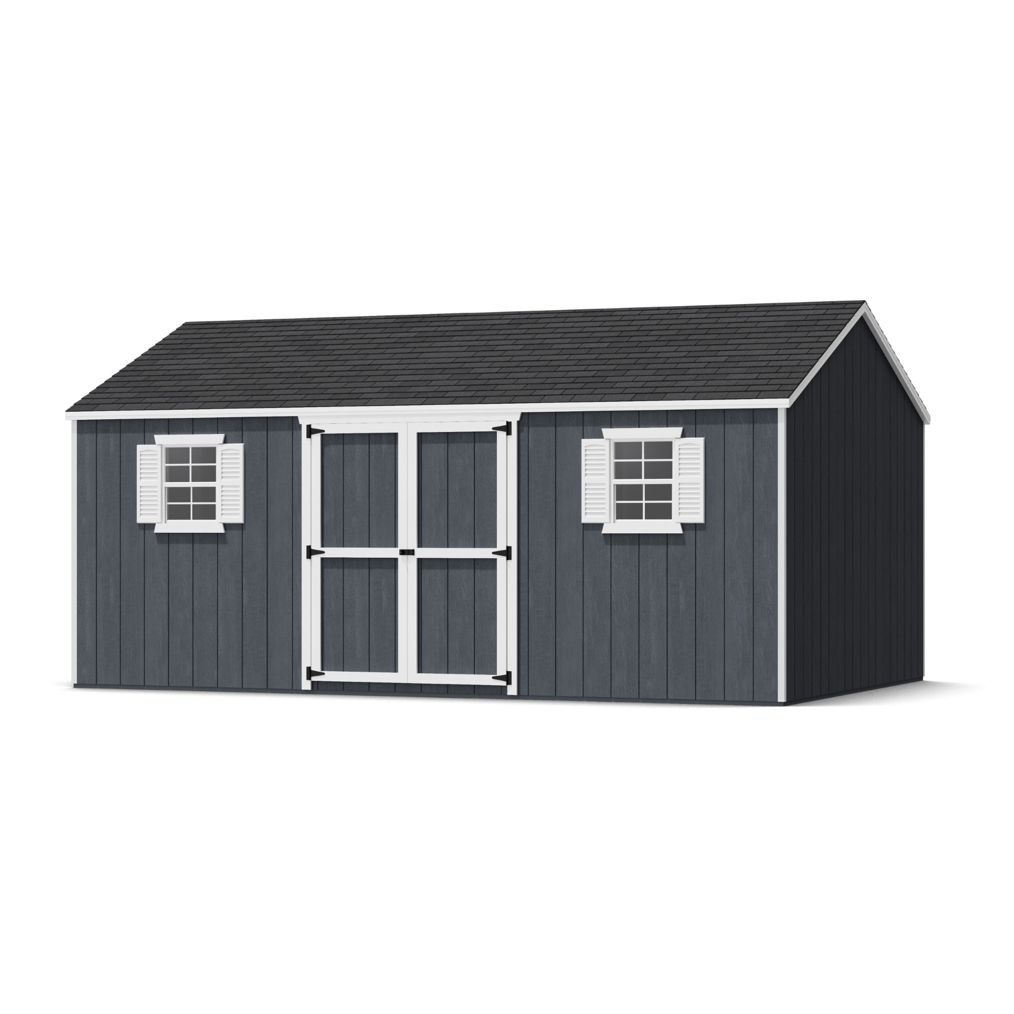 Little Cottage Co 12X18 VWS-PC Value Workshop 12-ft x 18-ft Gable Style Wood Outdoor Storage Shed with 2 Windows 2 Doors