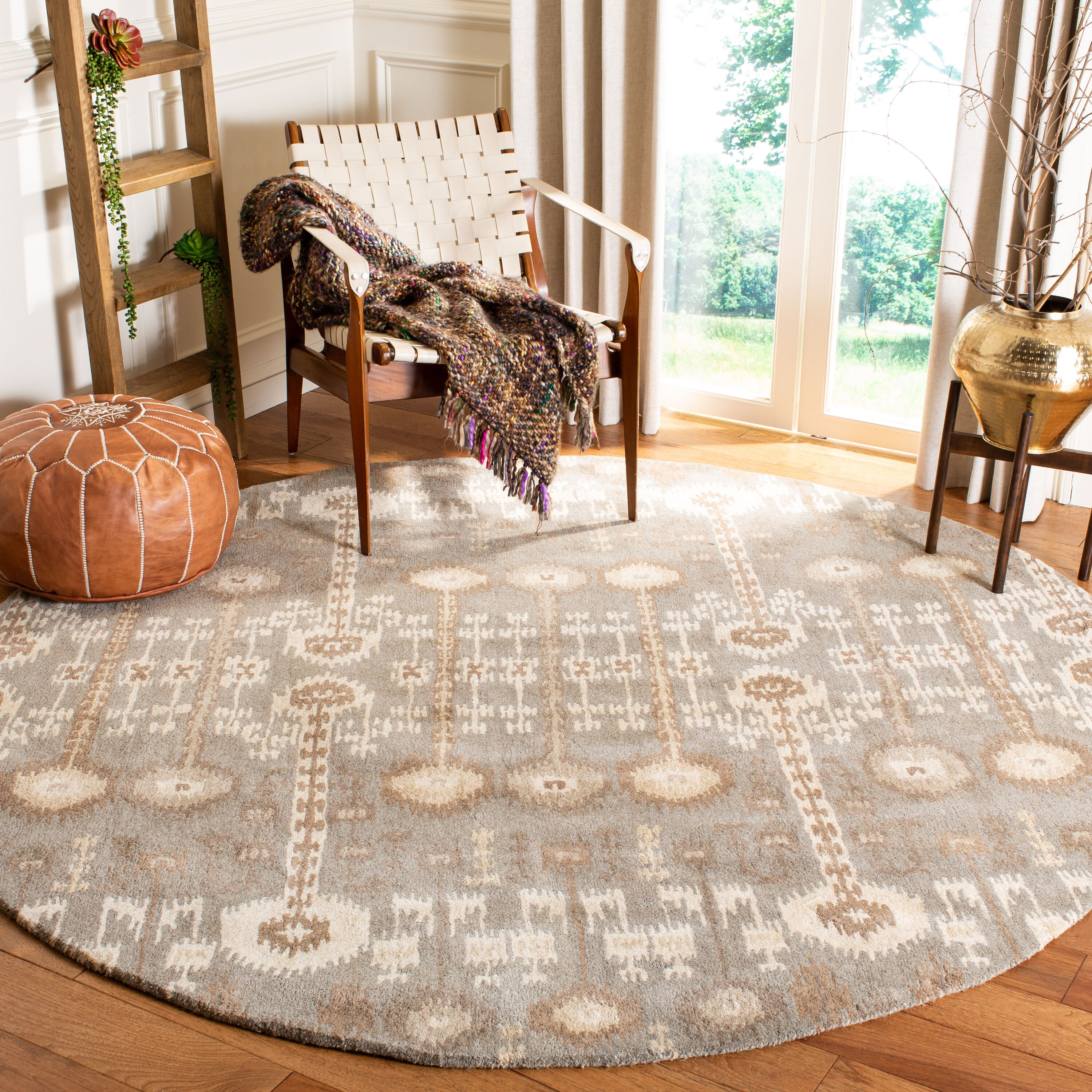 Safavieh Wyndham 722A Natural Multi 7ft x 7ft Rug in the Rugs ...