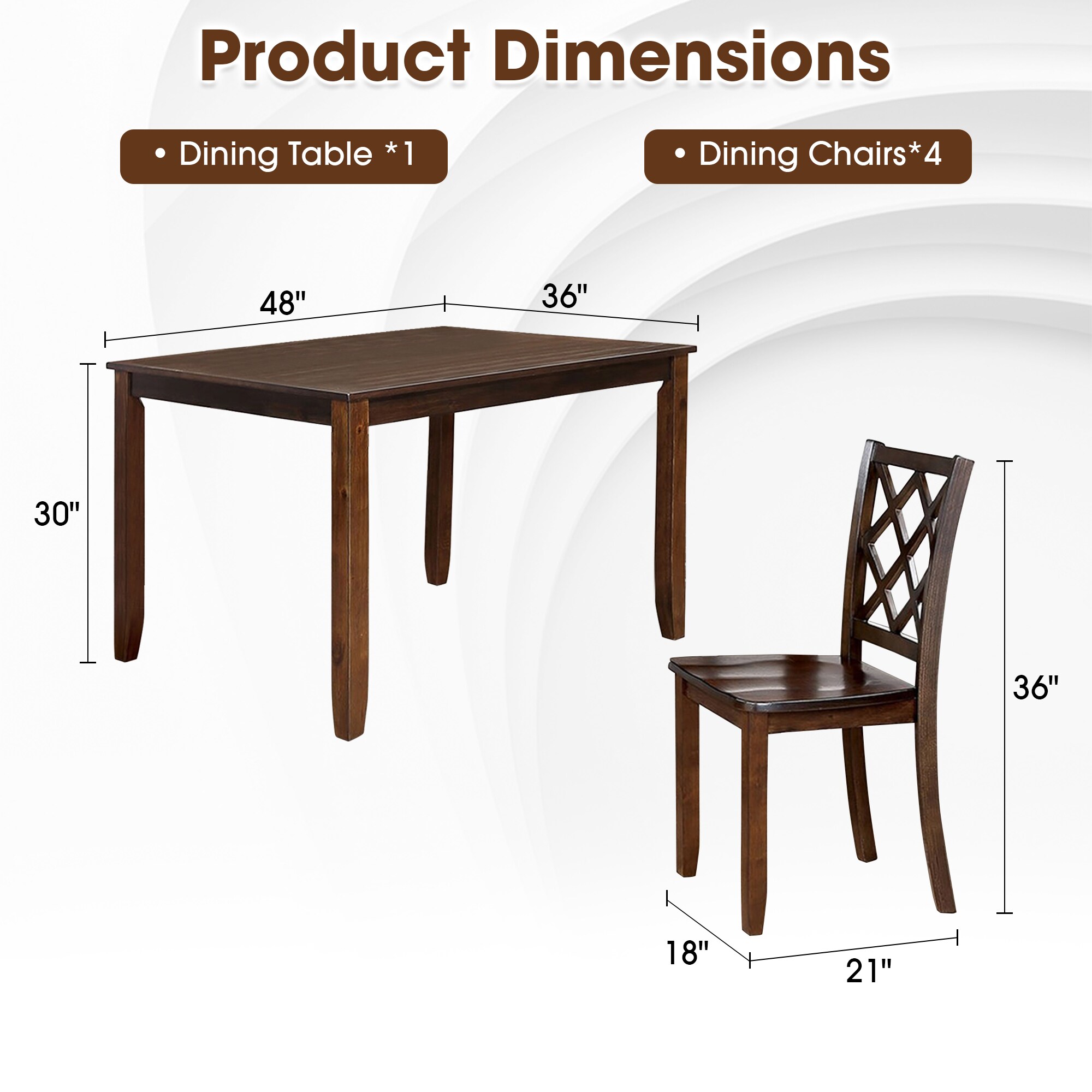 IHOMEadore MDFM3424CH-T-5PK Dining-Sets - View #4