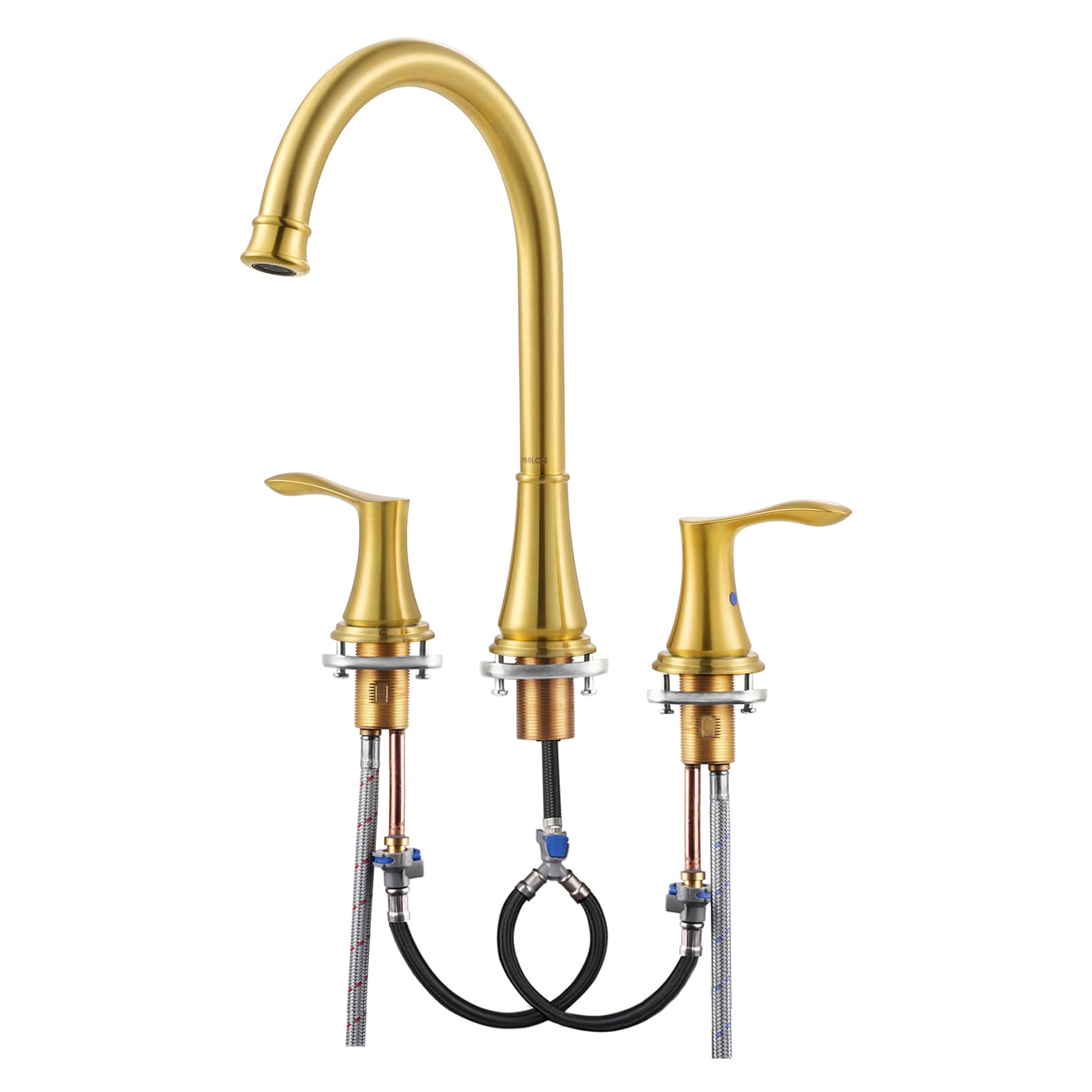 Demeter Brushed Gold High Arc 2-Handle Roman Tub Faucet