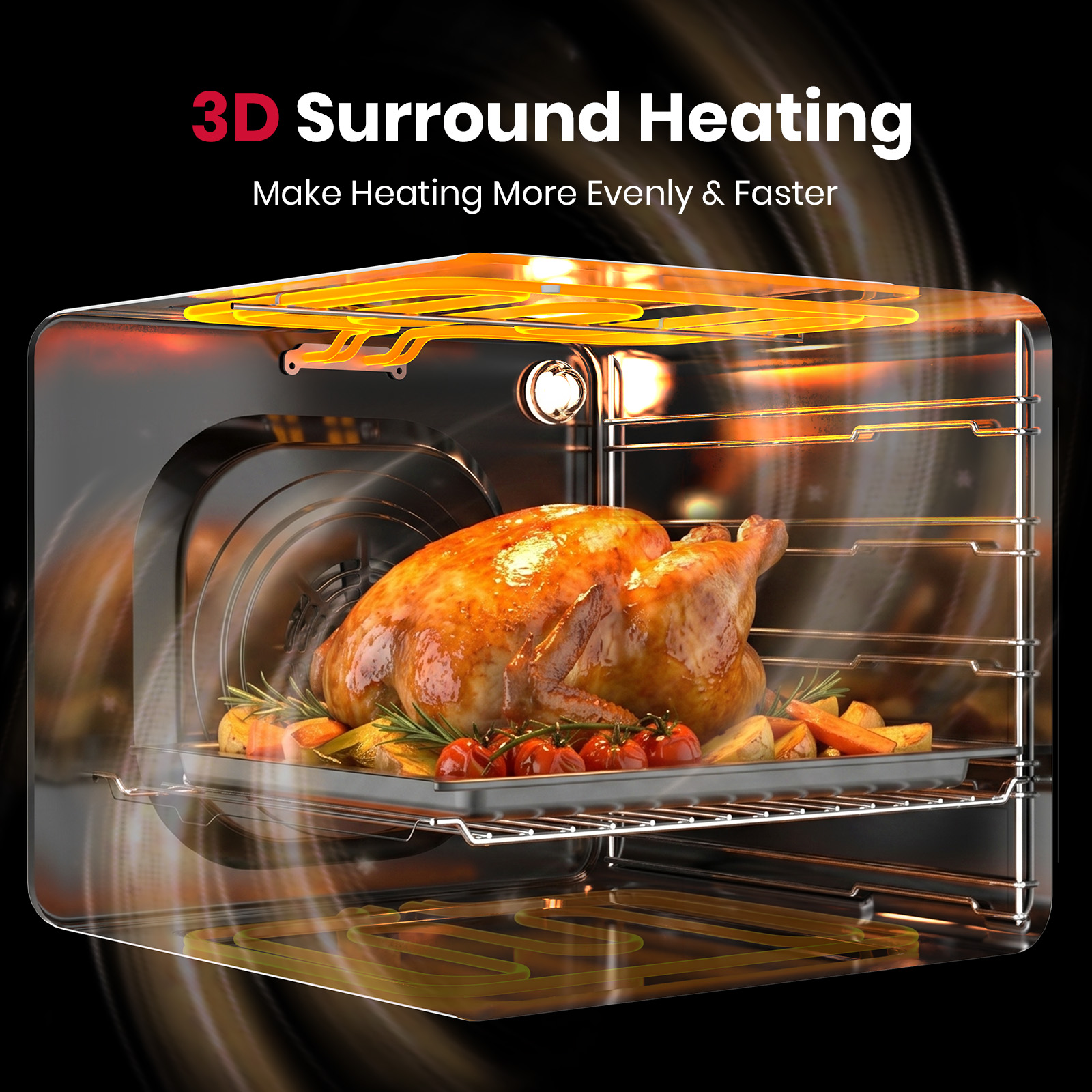 GASLAND ES611TSN Swall-Elec-Oven - View #3