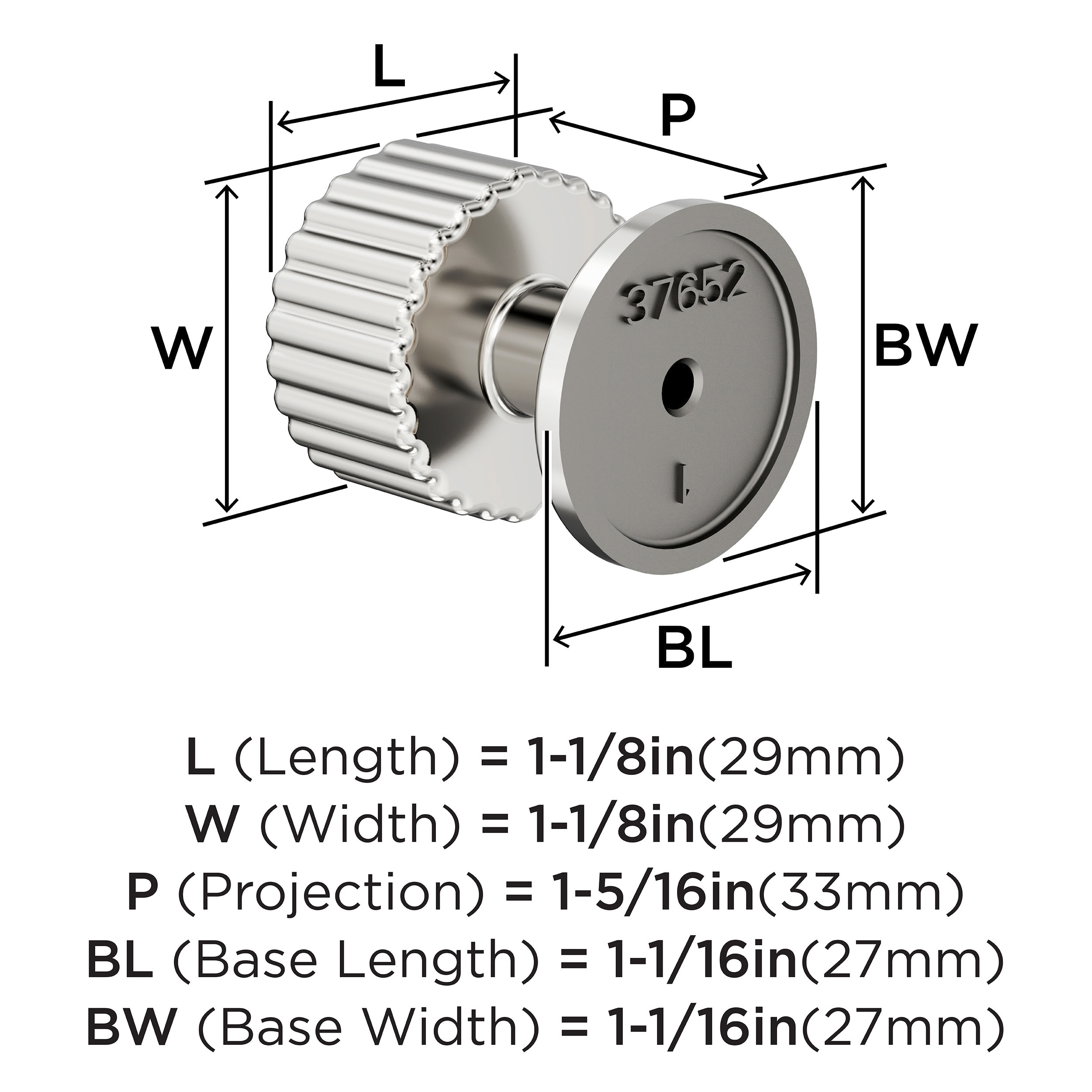 Amerock BP37652PN Cabinet-Knobs - View #4