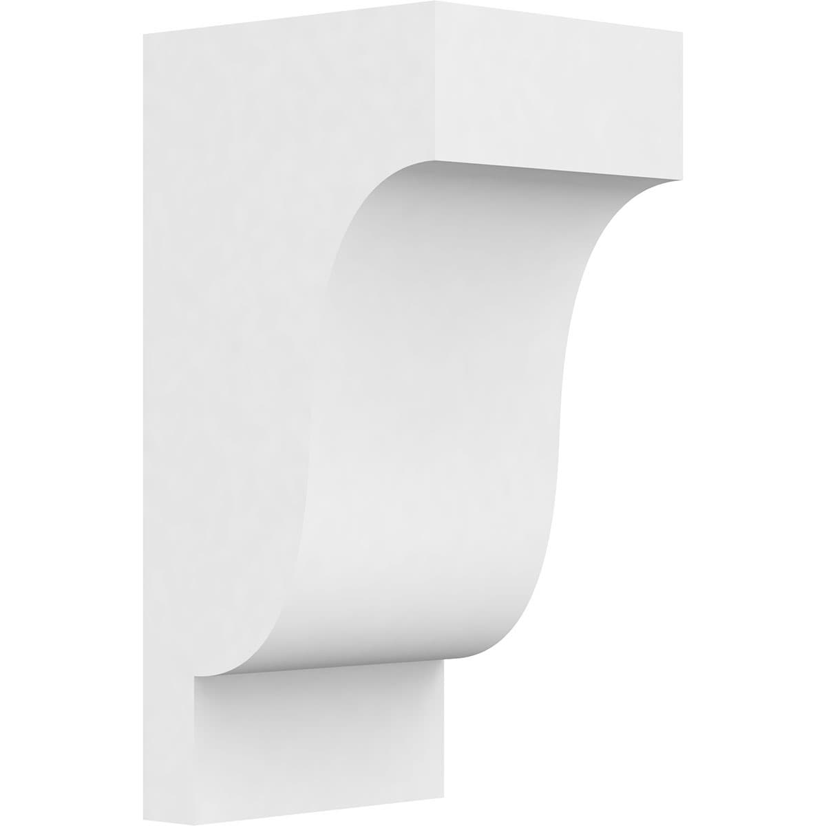 Ekena Millwork CORP07X08X16NEW 7-in x 8-in x 16-in Standard newport Unfinished White PVC Paintable Corbel