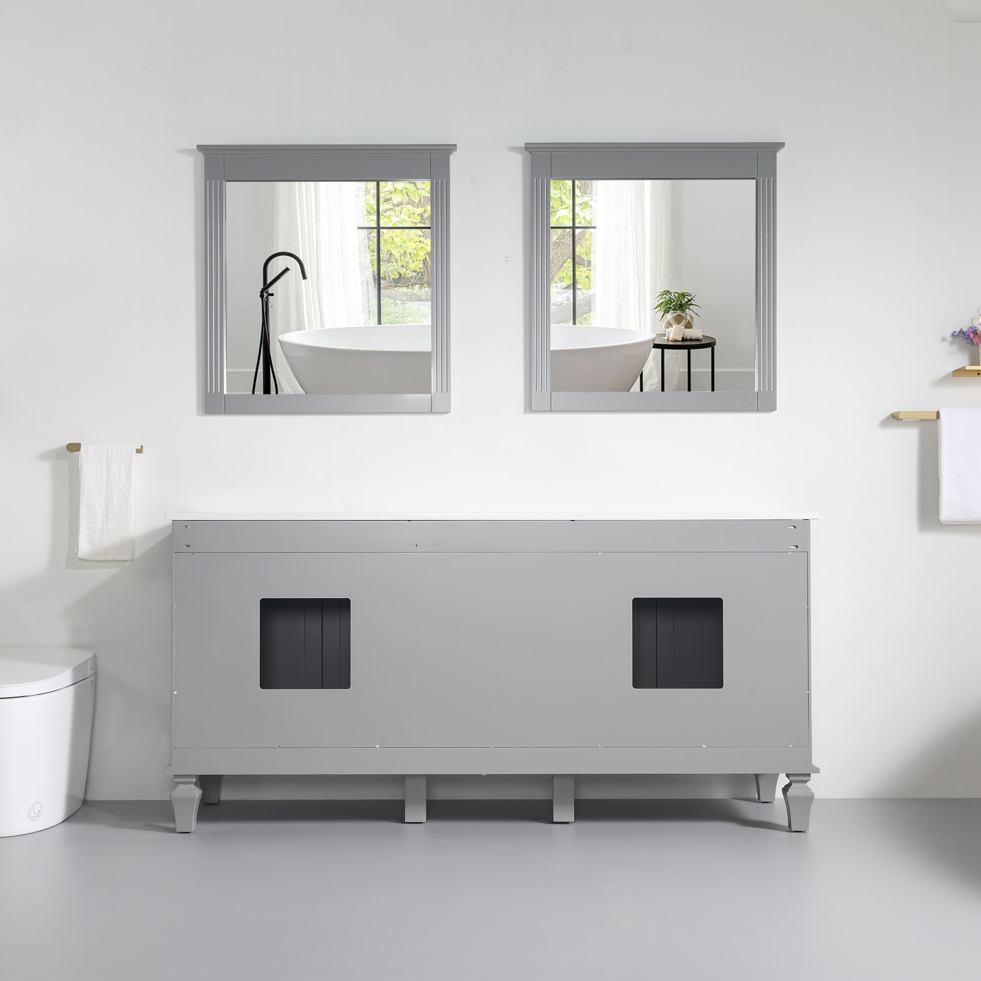 WELLFOR ARTWOOD72QZ-TG Bath-Vanity-Combo - View #8