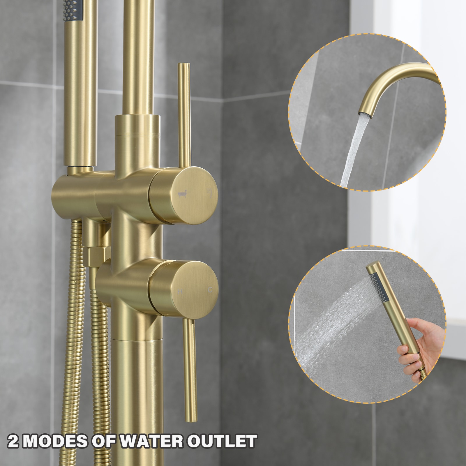 Flynama W928-H-THSP002MB Roman-Tub-Faucets - View #6