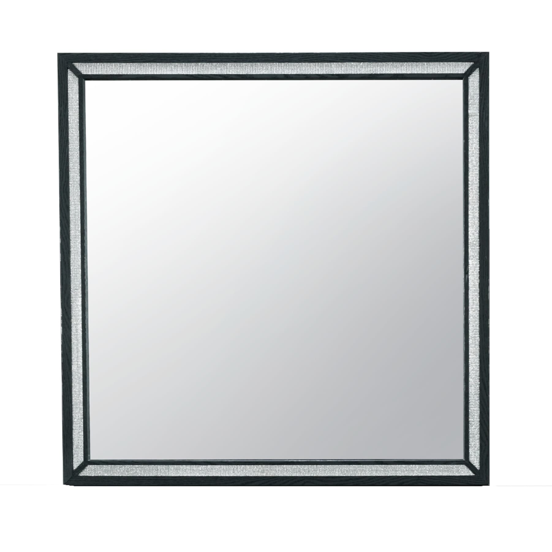 Siavonce XH15911 44-in W x 40-in H Rectangle Black Framed Full Length Vanity Mirror