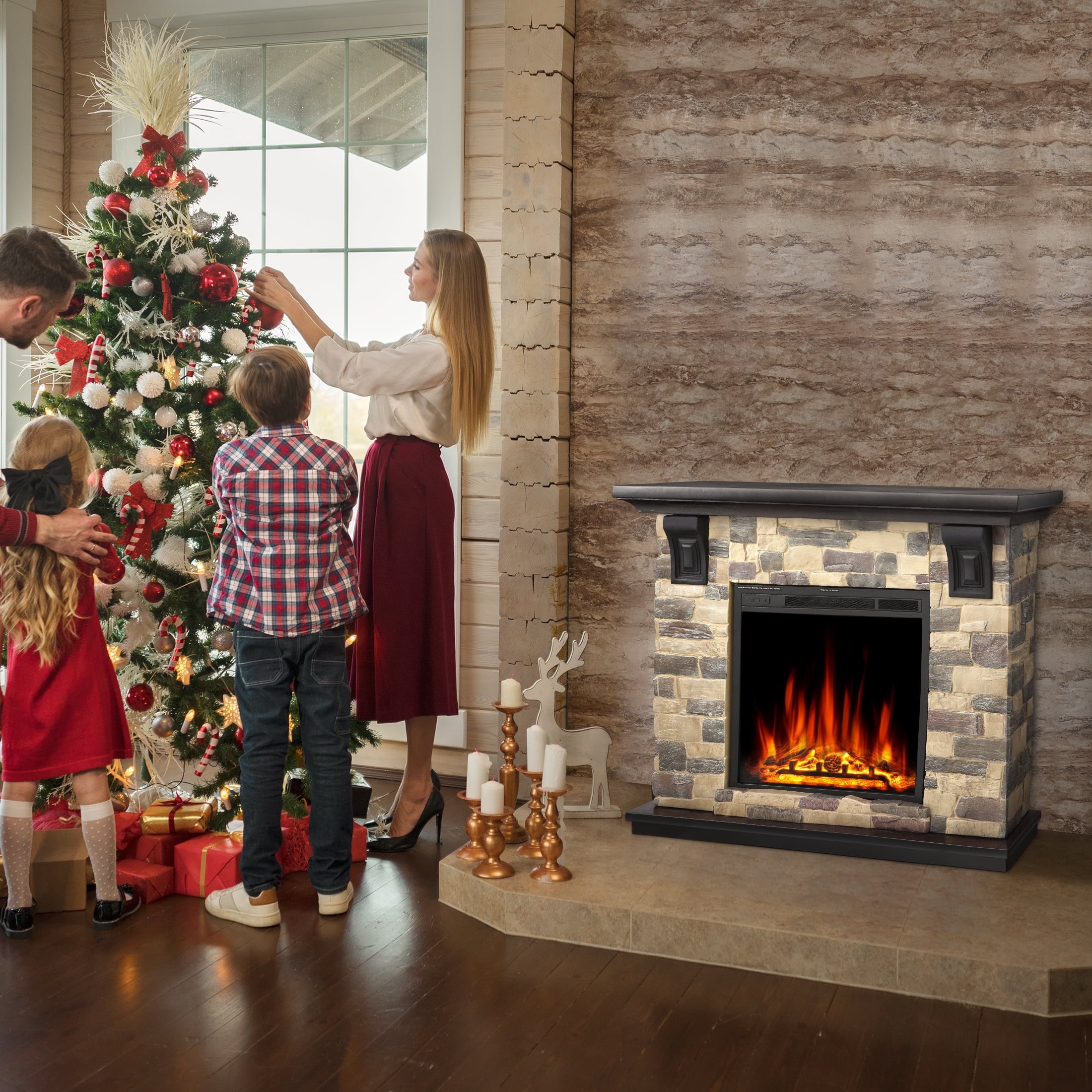 COWSAR LS4926YHM+Y926M Electric-Fireplaces - View #2