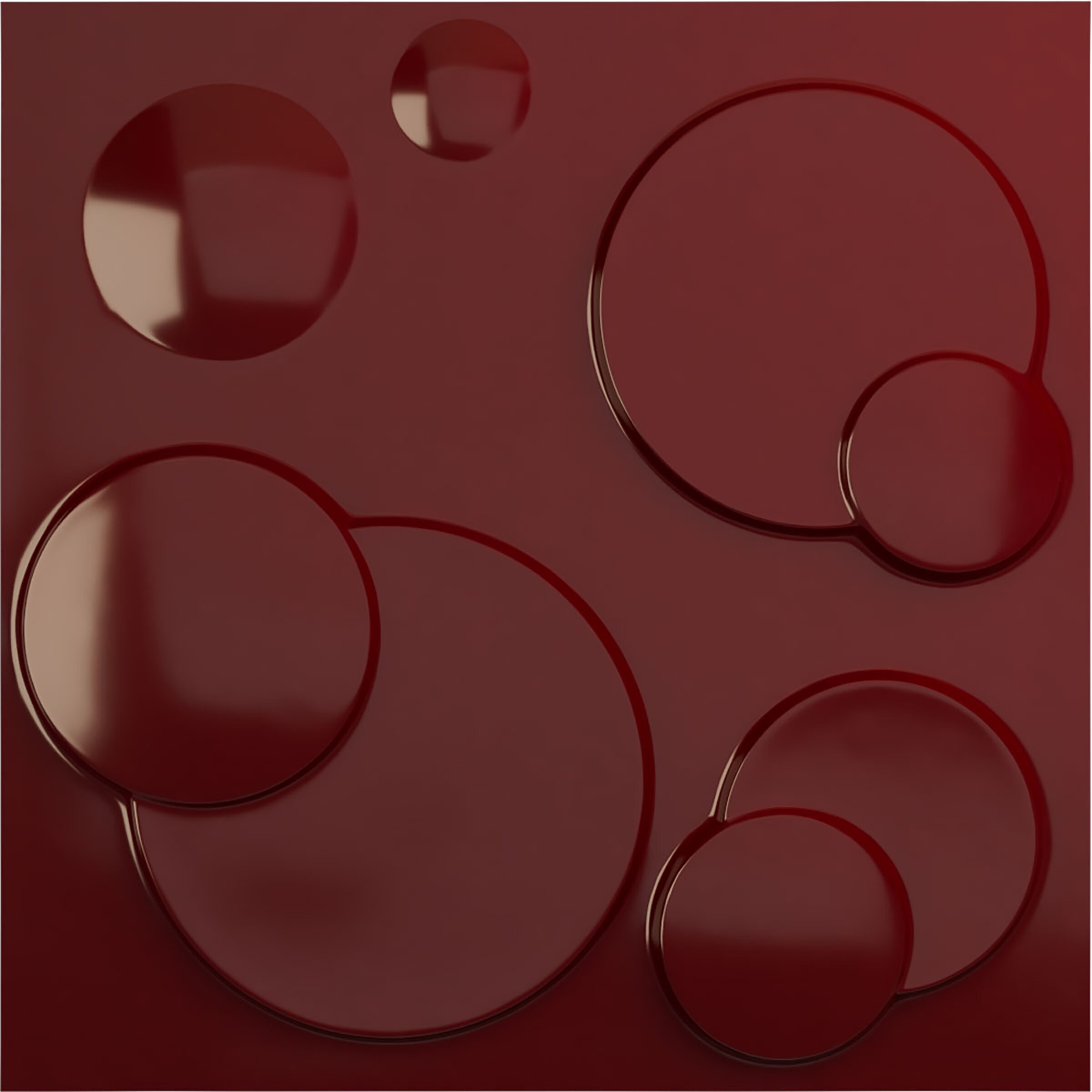 Ekena Millwork WP20X20FIHML-CASE-12 19-5/8-in x 19-5/8-in Embossed Paintable/Stainable Red PVC Wall Panel ( 12 -Pack, Covers