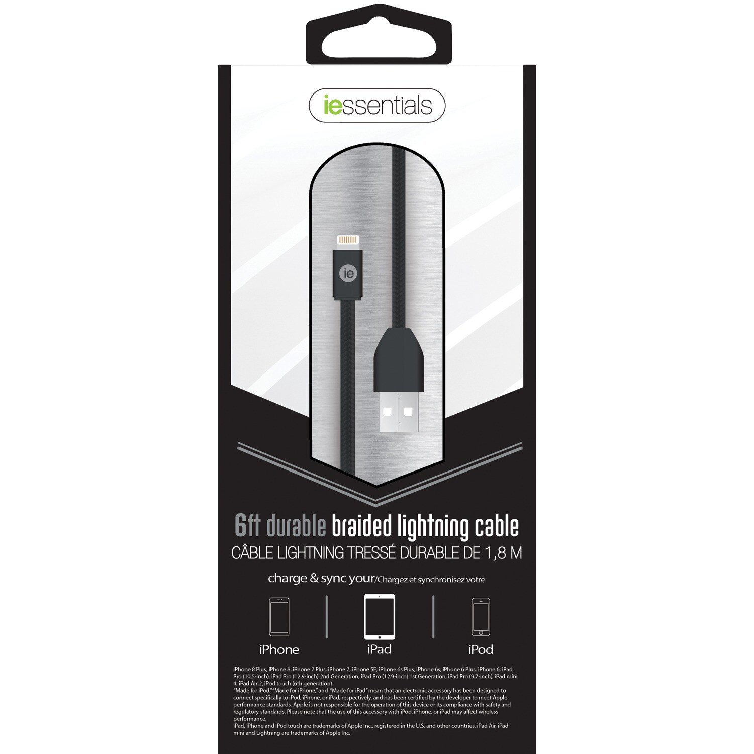 iEssentials IENBC6LBK Usb-Cable - View #3