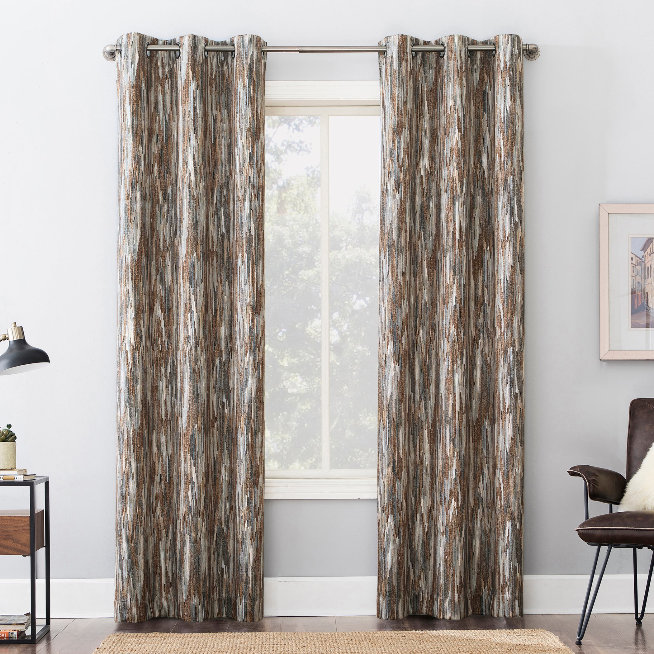 Sun Zero 59149 84-Inches Spice Blackout Standard lined Grommet Single curtain panel