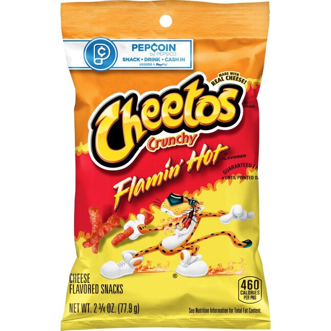 Frito-Lay Cheetos Crunchy Hot, Flamin' Hot Cheese Puffs, Pack of 32, 2.75  oz, Gluten Free at
