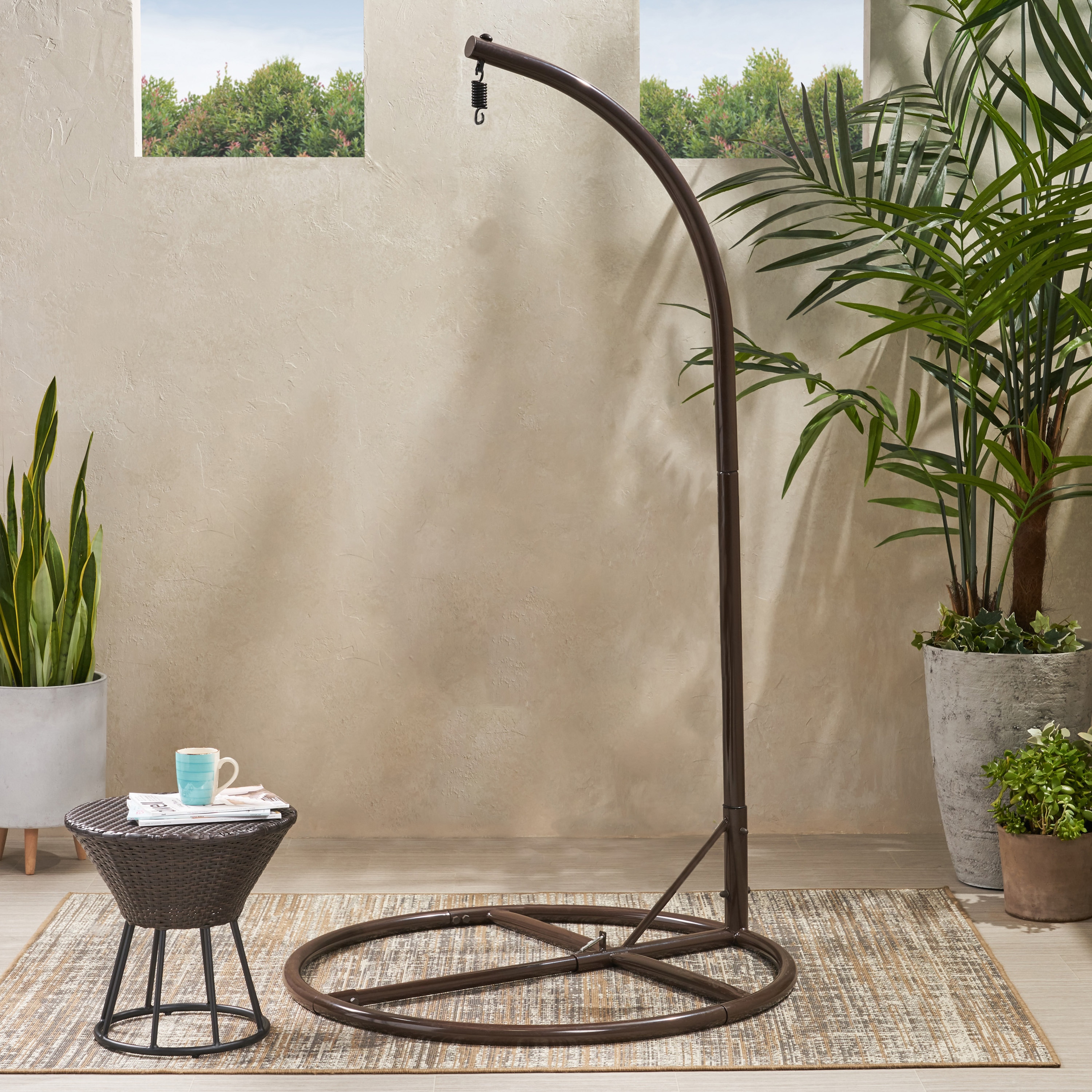 Moda Furnishings - MD62075HNGBRN Outdoor Sectional and Iron Frame