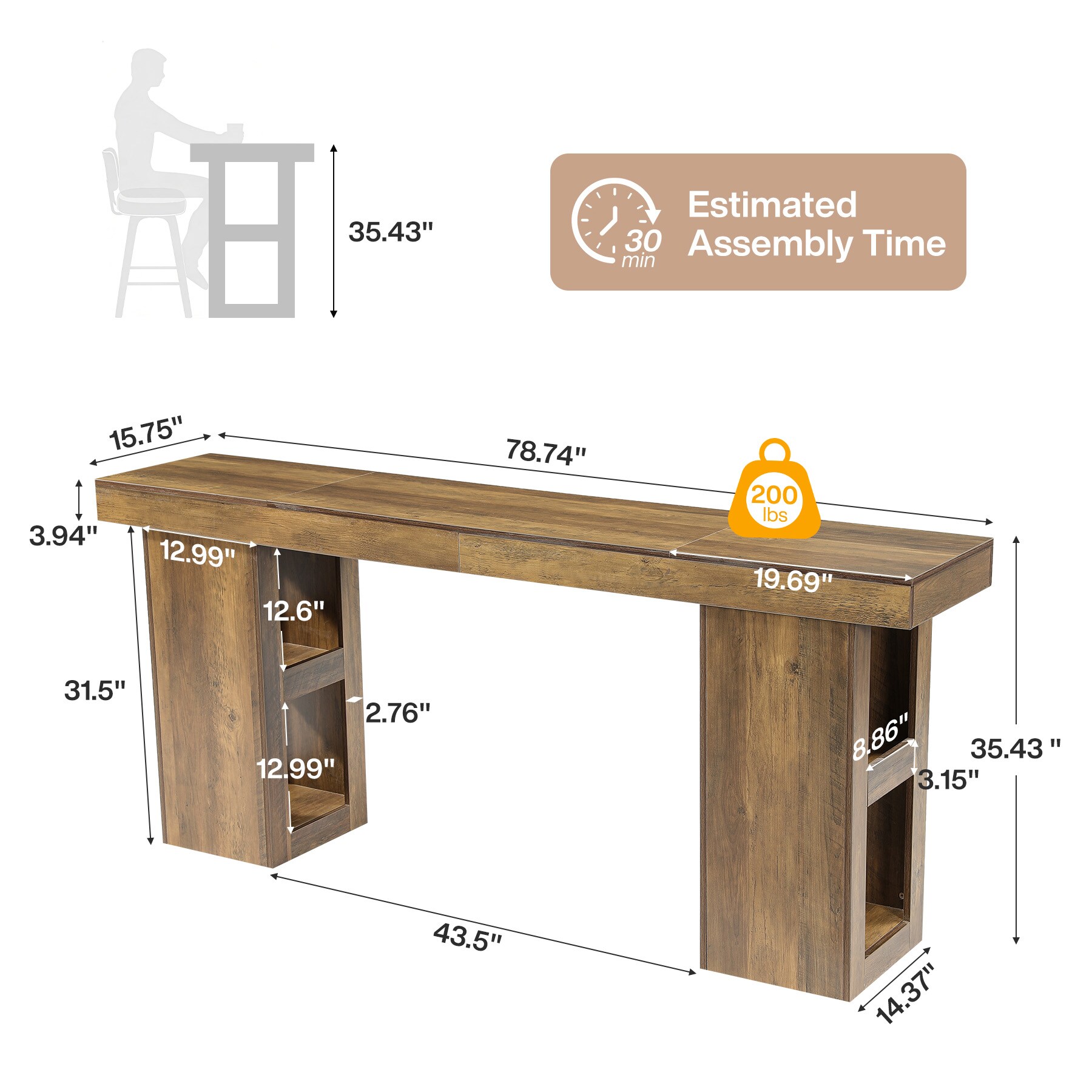 Tribesigns LWOYJL-2159YY Home-Bars - View #4