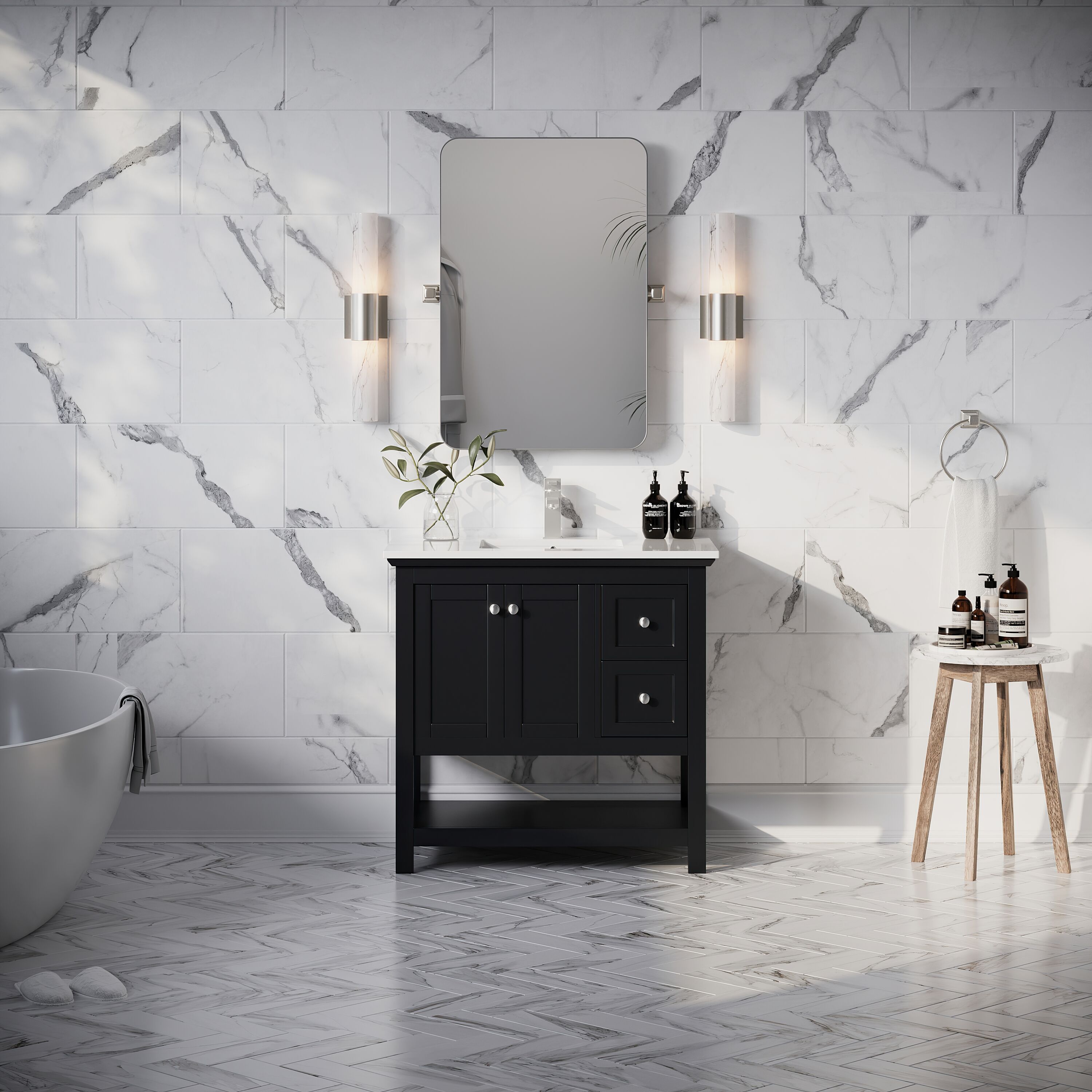 Fresca FCB2336BL-CWH-U Bath-Vanity-Combo - View #5
