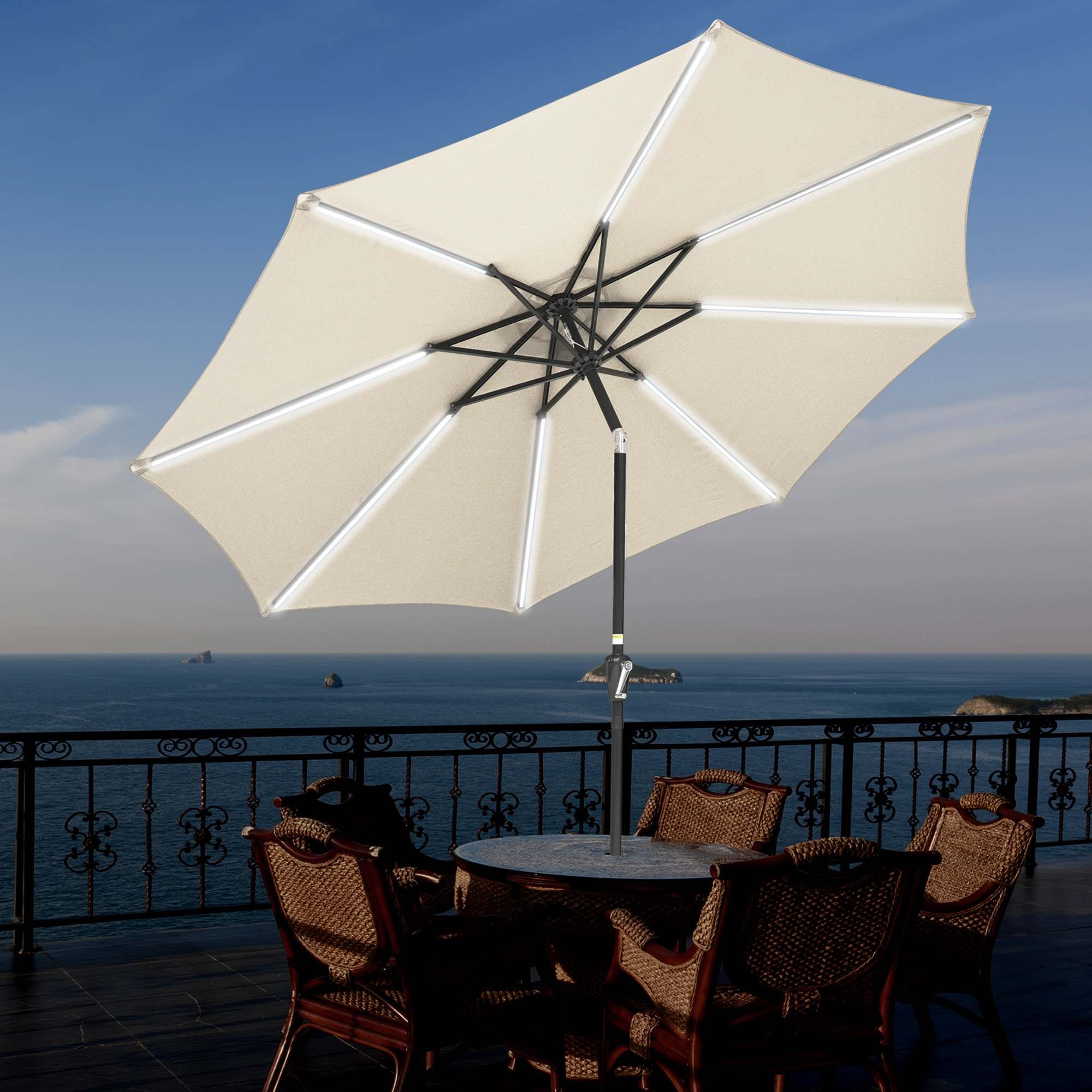 Yescom 07UMB030-10L-WHIT-LO Umbrellas-2 - View #2