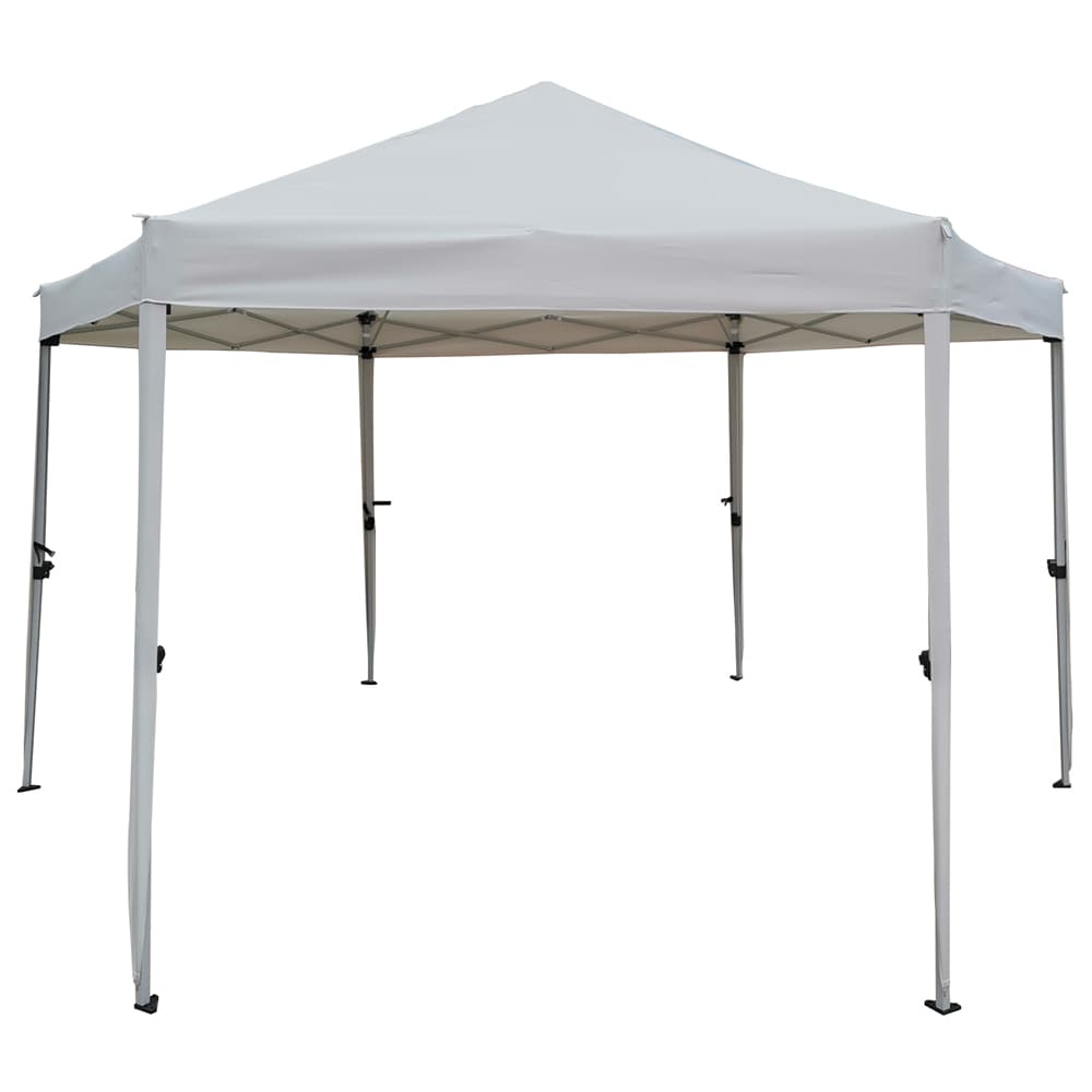 Kahomvis 13-ft X 13-ft Light Grey Pop-Up Gazebo Tent Light Grey Fabric ...