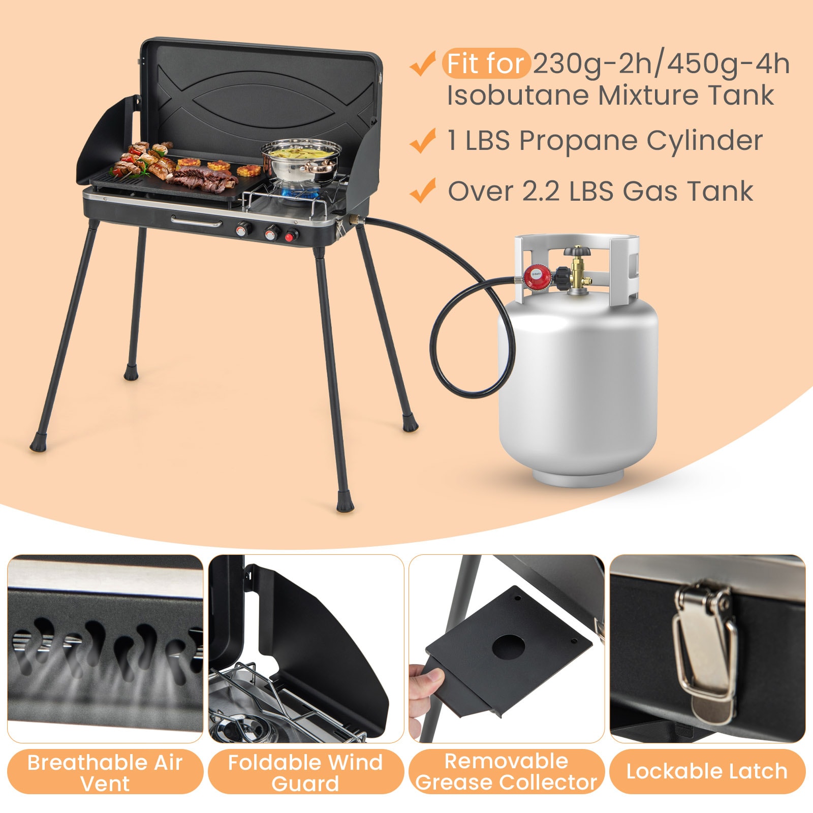 Volenca VOL-MNQIRN Gas-Grill - View #4