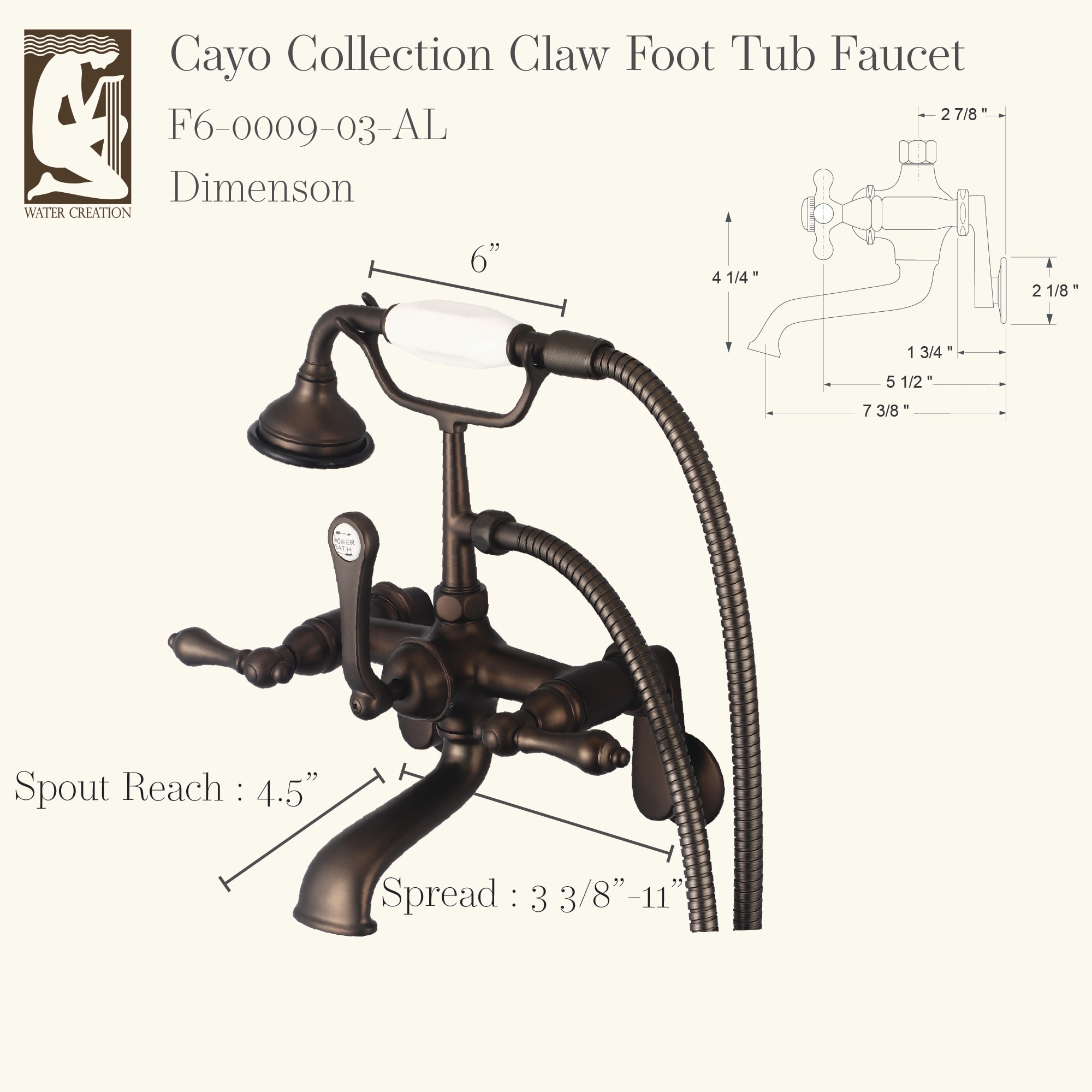 Water Creation F6-0009-03-AL Roman-Tub-Faucets - View #3