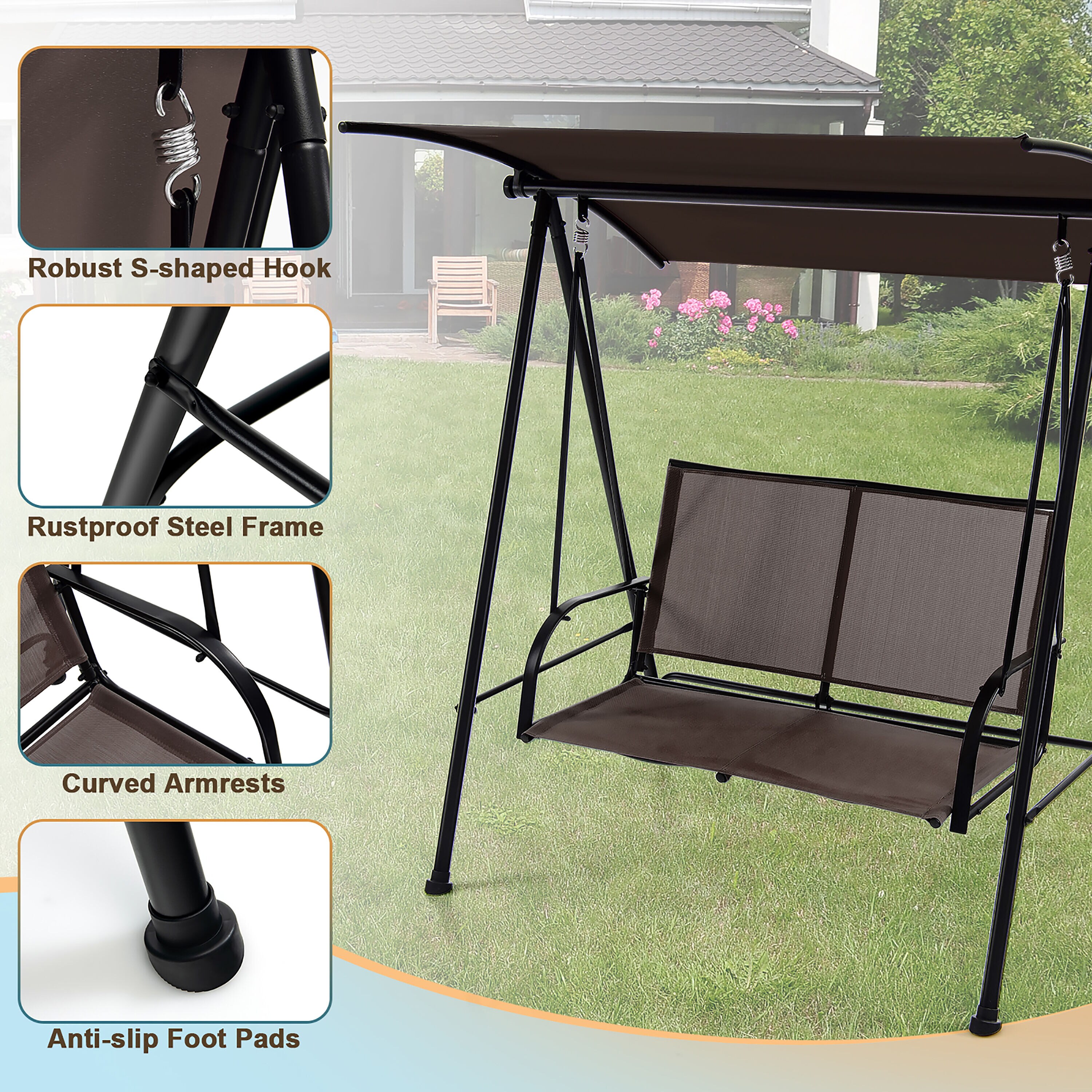 Costway NP10403CF Swing-Gliders - View #2