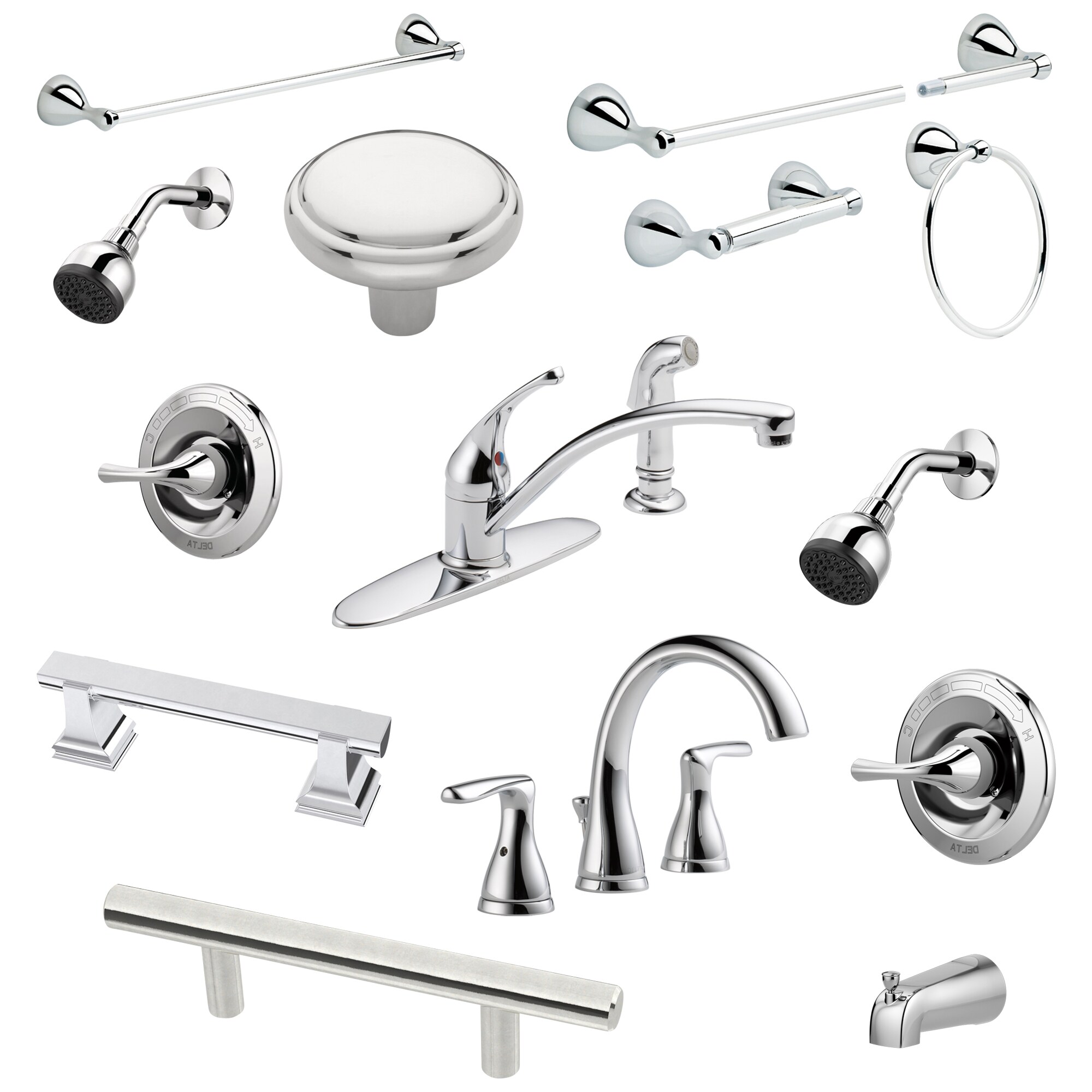 Chrome Widespread Bathroom Sink Faucets at