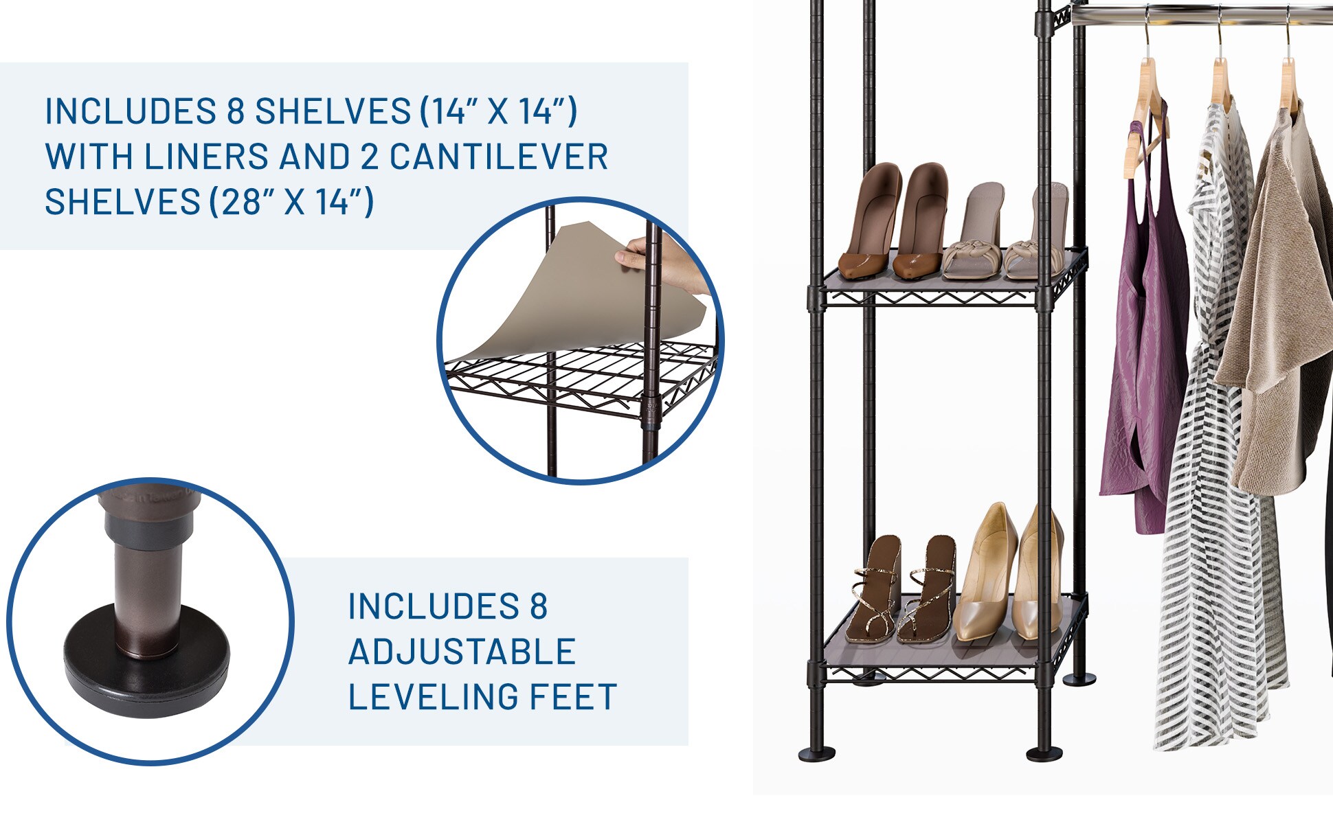 Seville Classics SHE05814B Clothing-Storage-Accessories - View #5