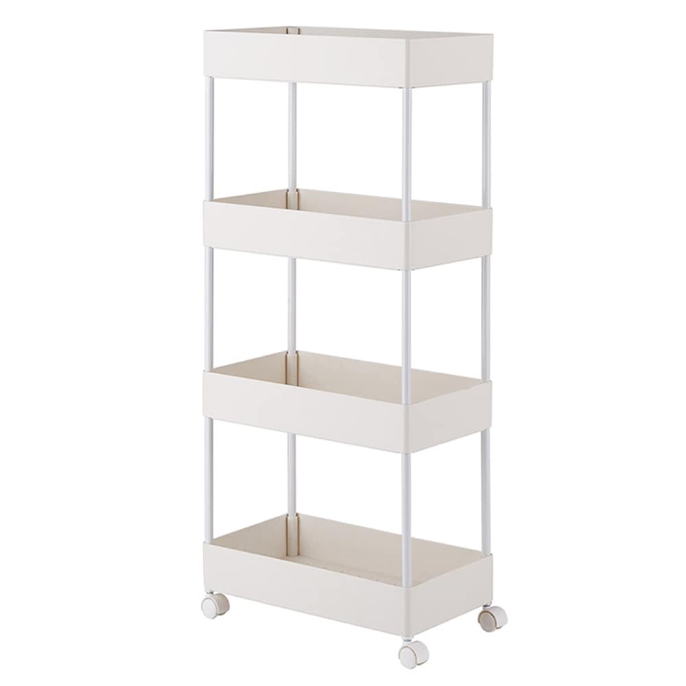 Winado LO1G13003626 White Metal Base with Plastic Rolling Kitchen Cart ( 8.66-in x 15.75-in x 35.43-in )