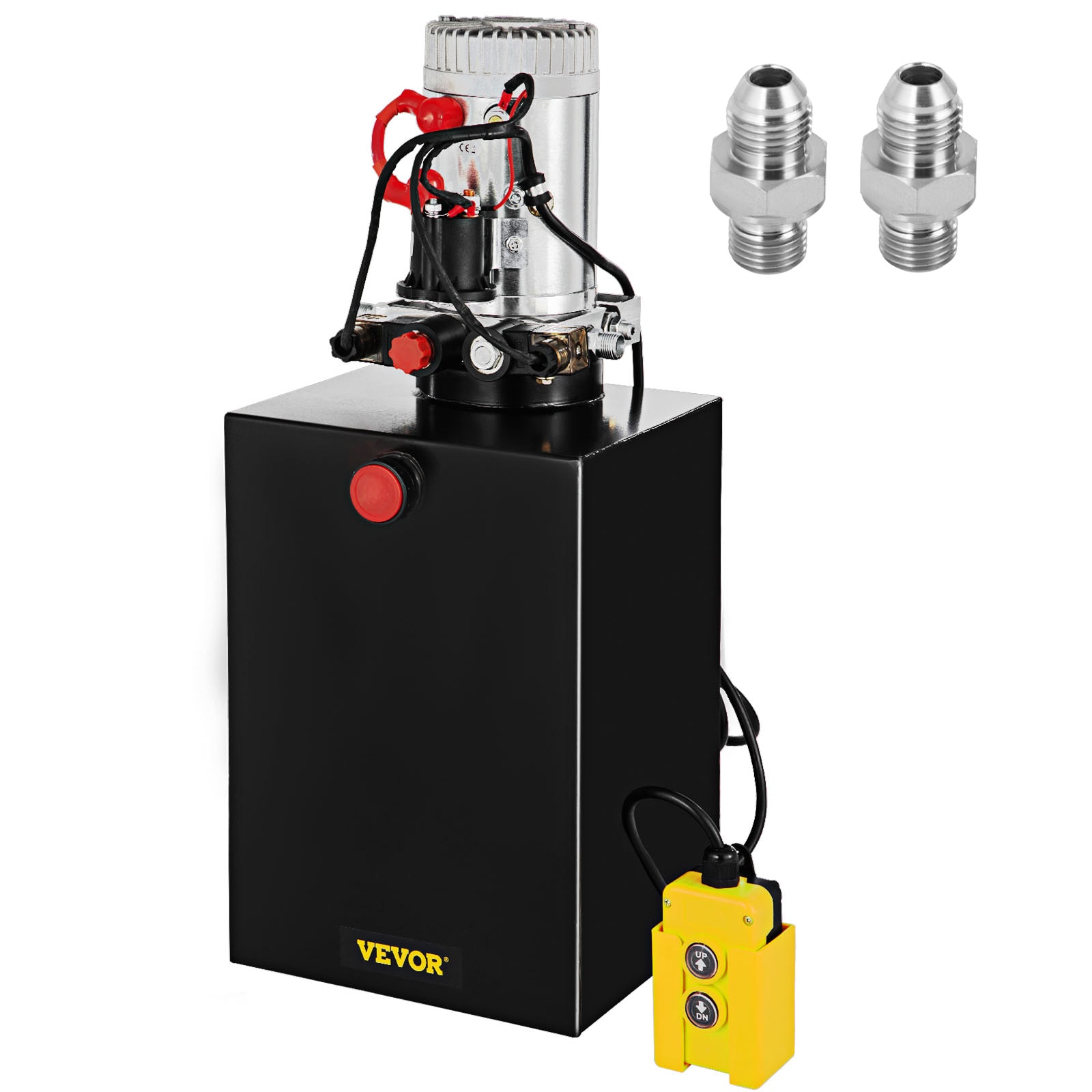 VEVOR CZYYB20KTTXSZYB01V0 Hydraulic Pump Electric Hydraulic Pump 20 Quart Double Acting Metal Reservoir For Dump Trailer
