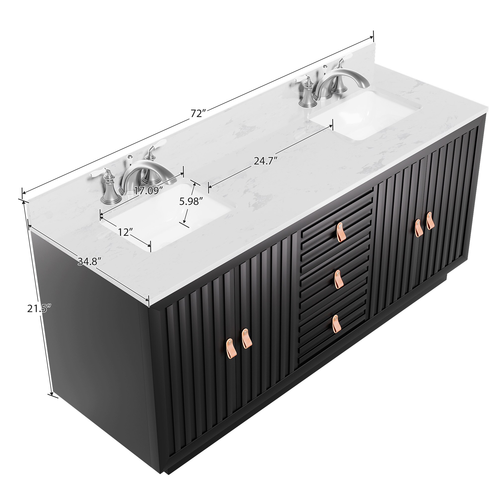JEAREY YSG-72-WD Bath-Vanity-Combo - View #13