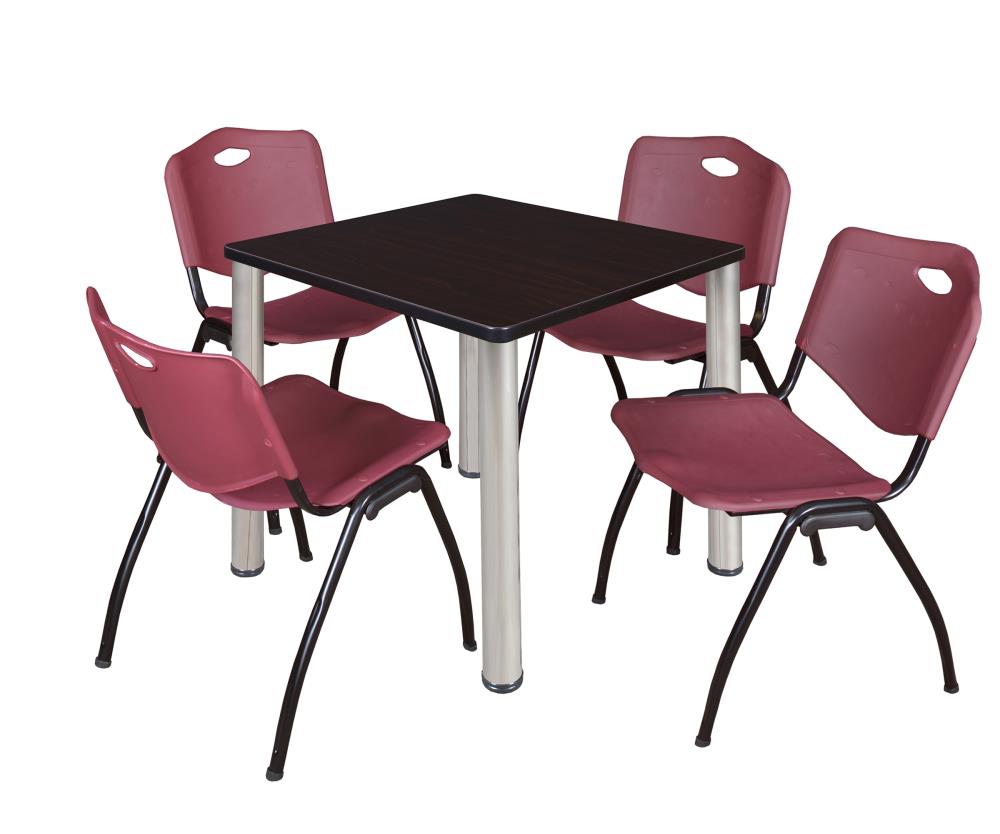 Regency TB3030MWBPCM47BY Breakroom Brown 4-Person Training Table (30-in W x 29-in H)