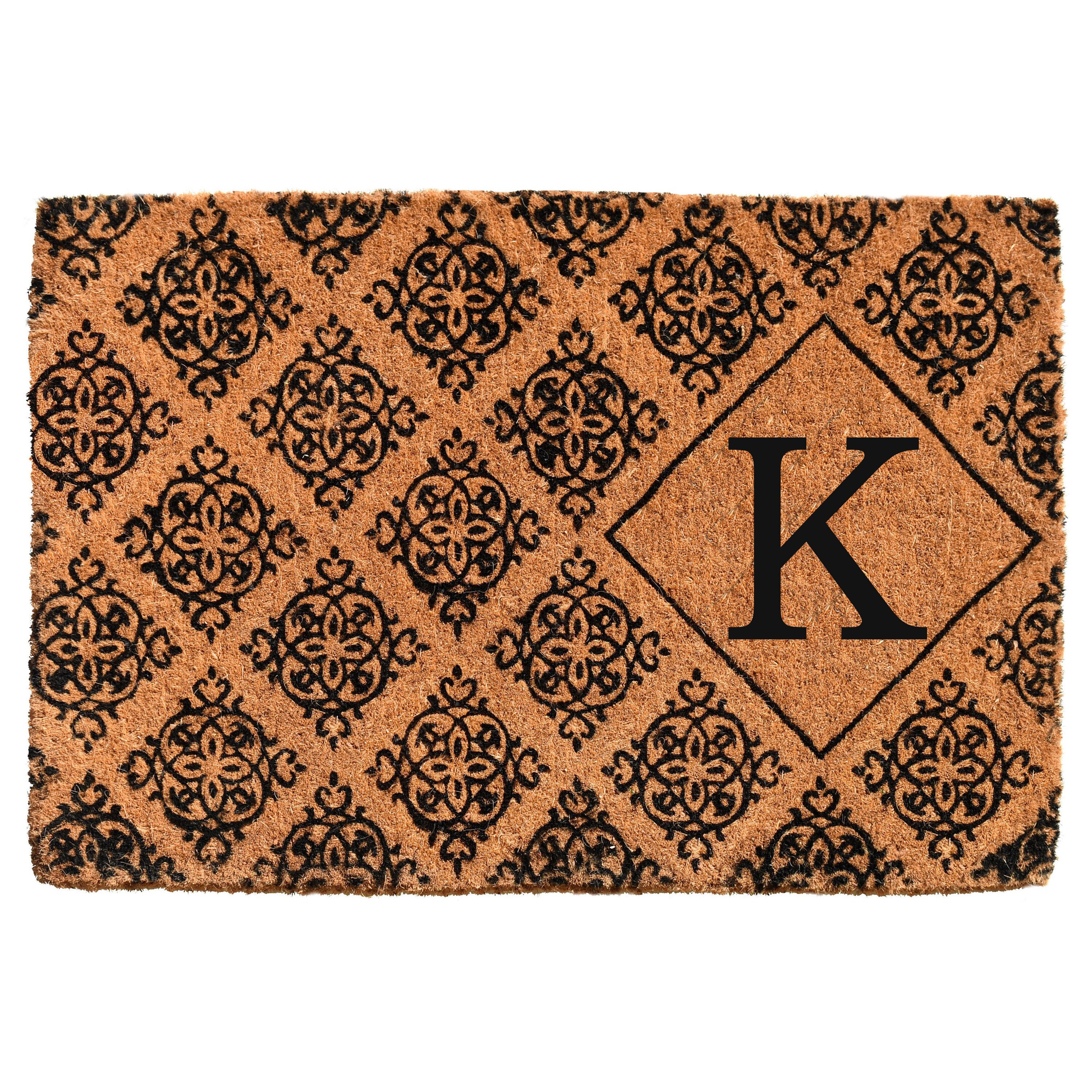 Callowaymills 103332436K 2-ft x 3-ft Natural/Black Coir Rectangular Indoor or Outdoor Decorative Door Mat