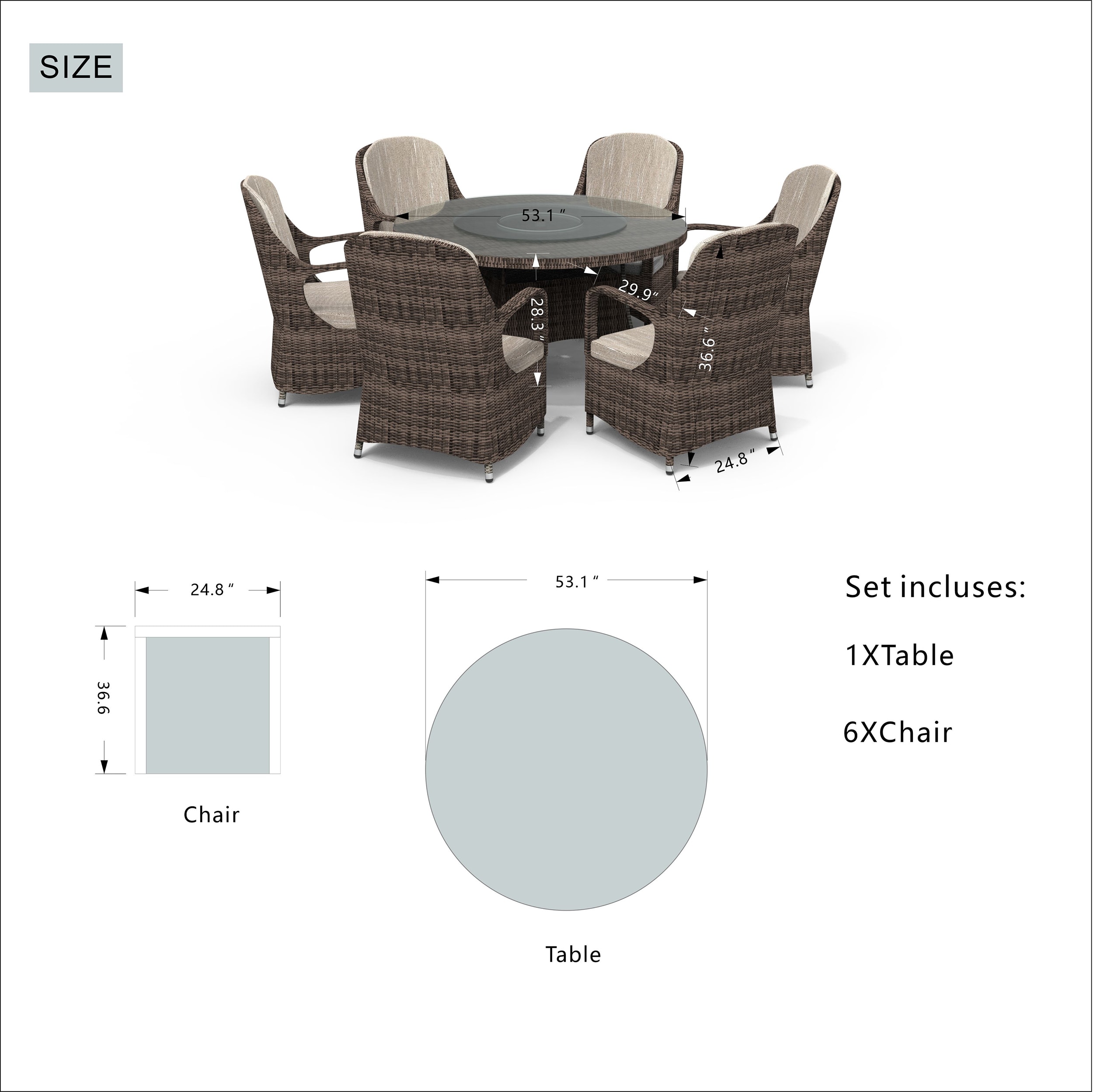 Moda Furnishings CMAD-1711-BR Patio-Dining-Sets - View #5