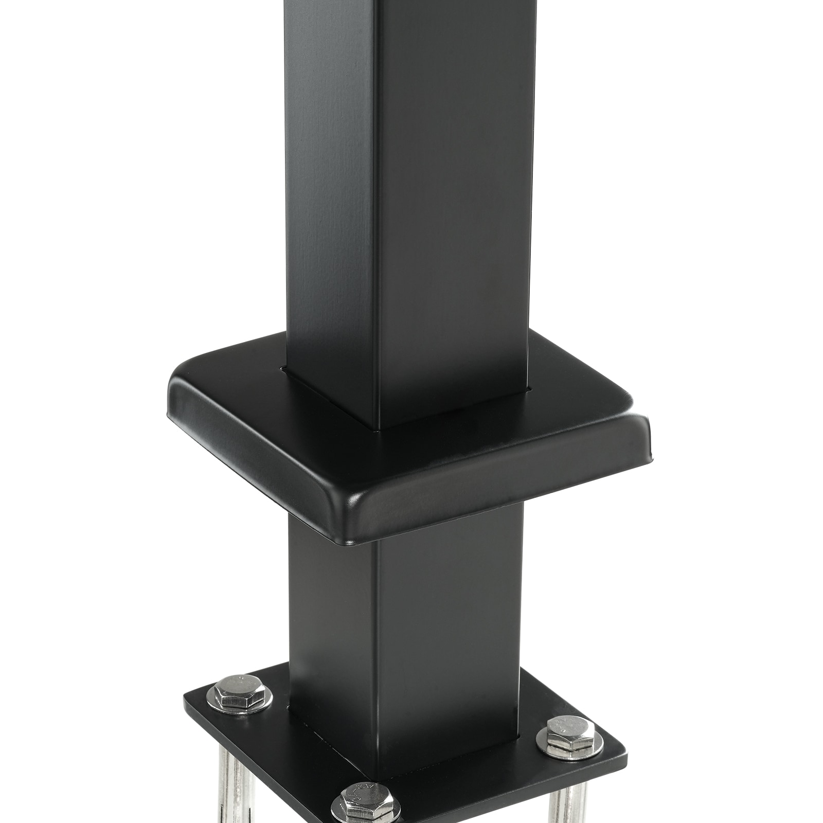 Mecale 1-Pack 36-in x 2-in x 2-in Stainless Steel Holeless Cable Railing Post with 2 Brackets
