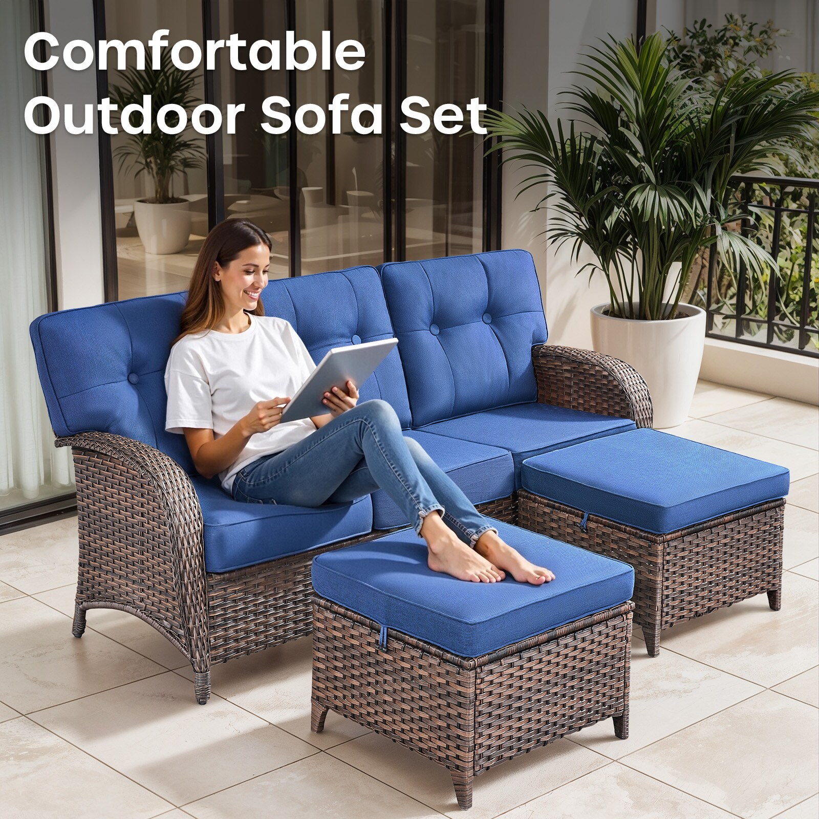 Pocassy PJTPBR1314-1 Patio-Conversation-Sets - View #6