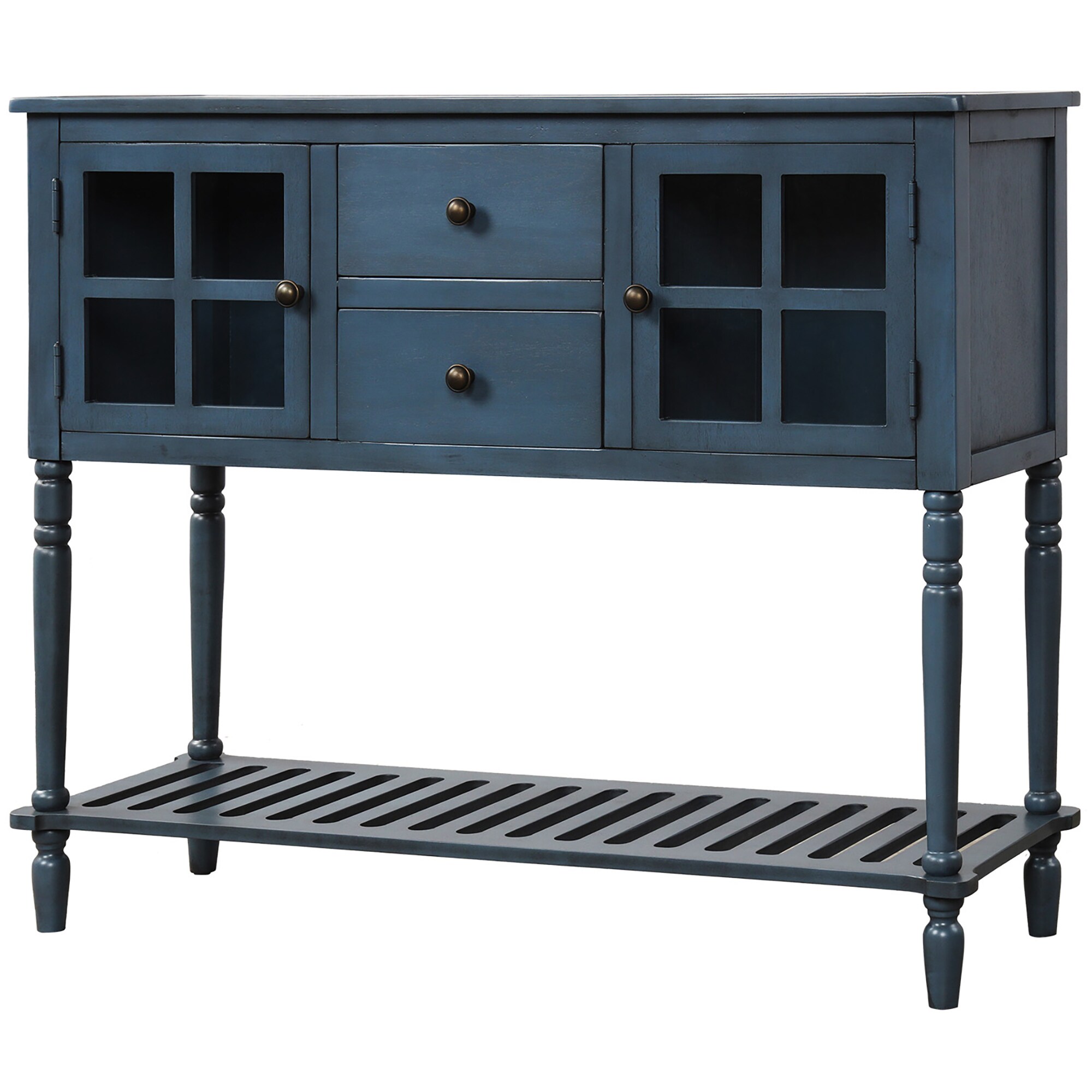 Sumyeg TR-WF191870AAB Sideboard Console Table with Bottom Shelf Modern Solid Wood Console table